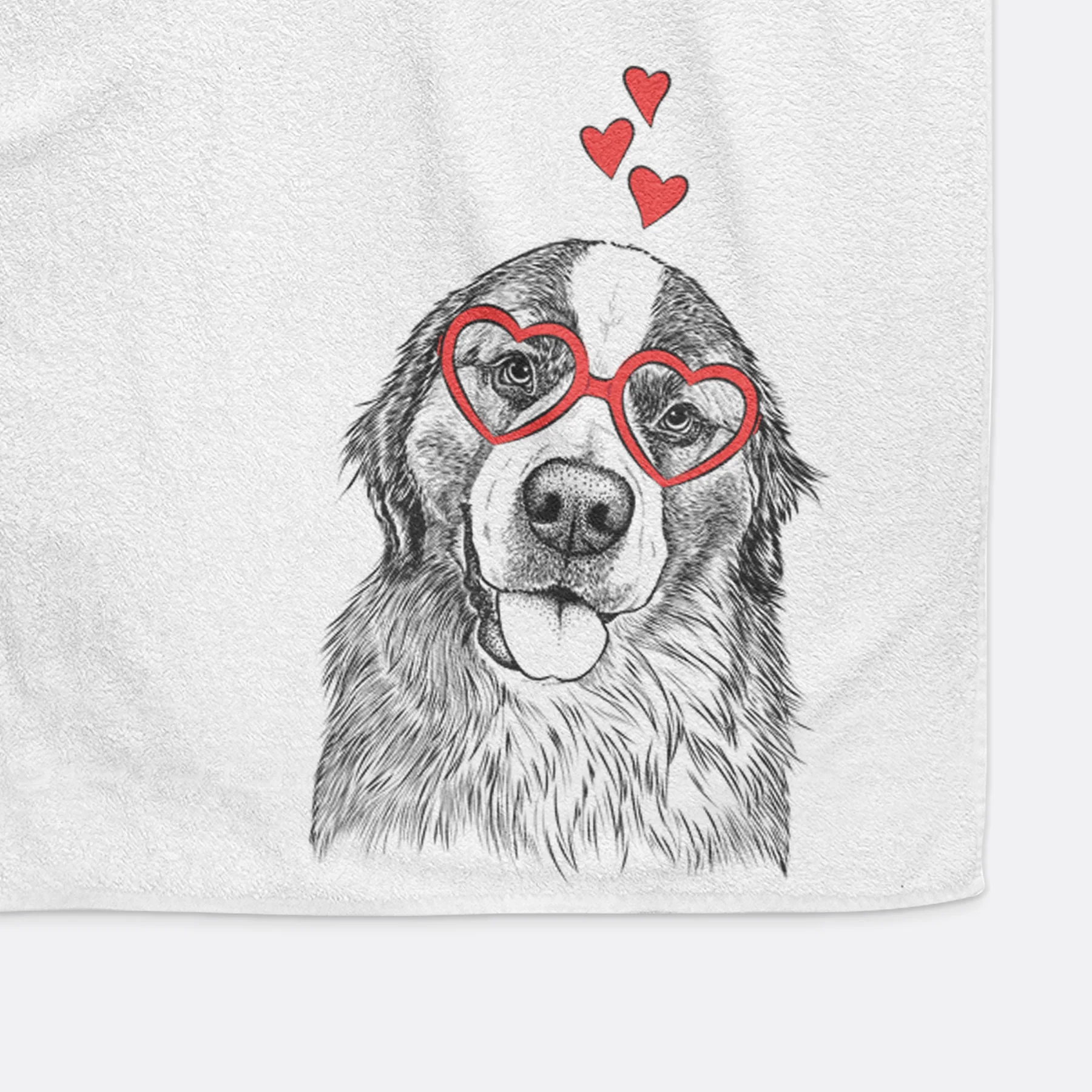 Walter the Bernese Mountain Dog Mix Decorative Hand Towel - Image 6