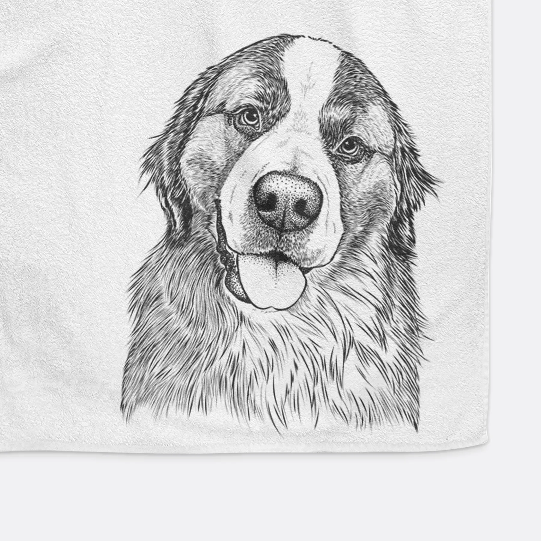 Walter the Bernese Mountain Dog Mix Decorative Hand Towel - Image 7