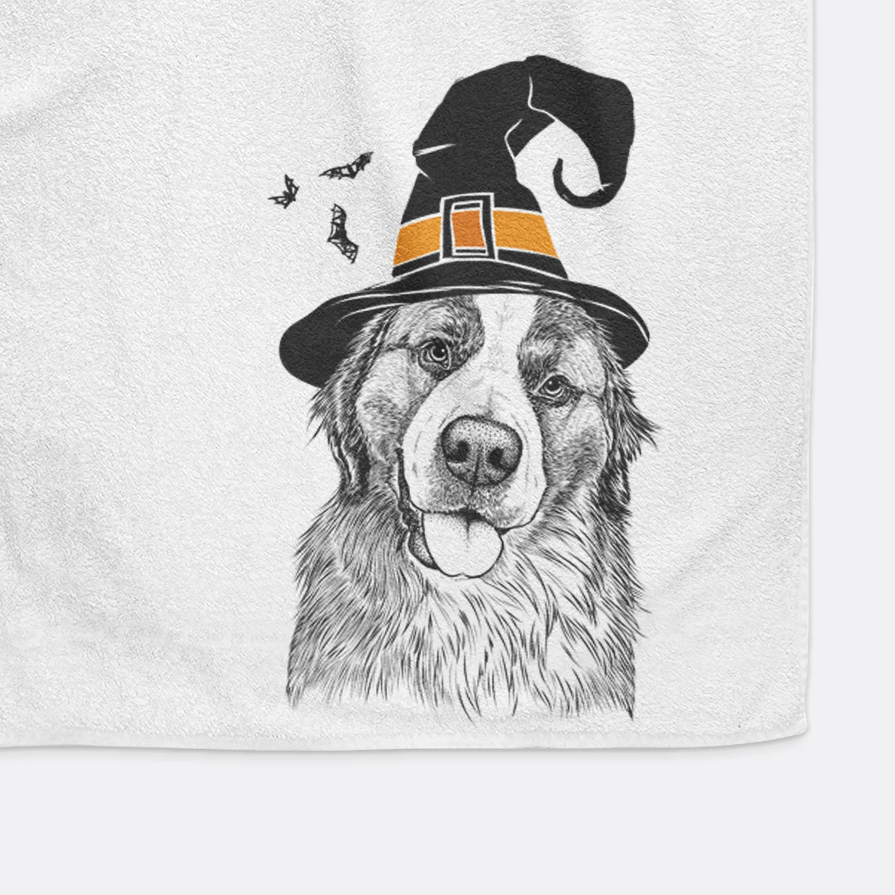 Walter the Bernese Mountain Dog Mix Decorative Hand Towel - Image 9