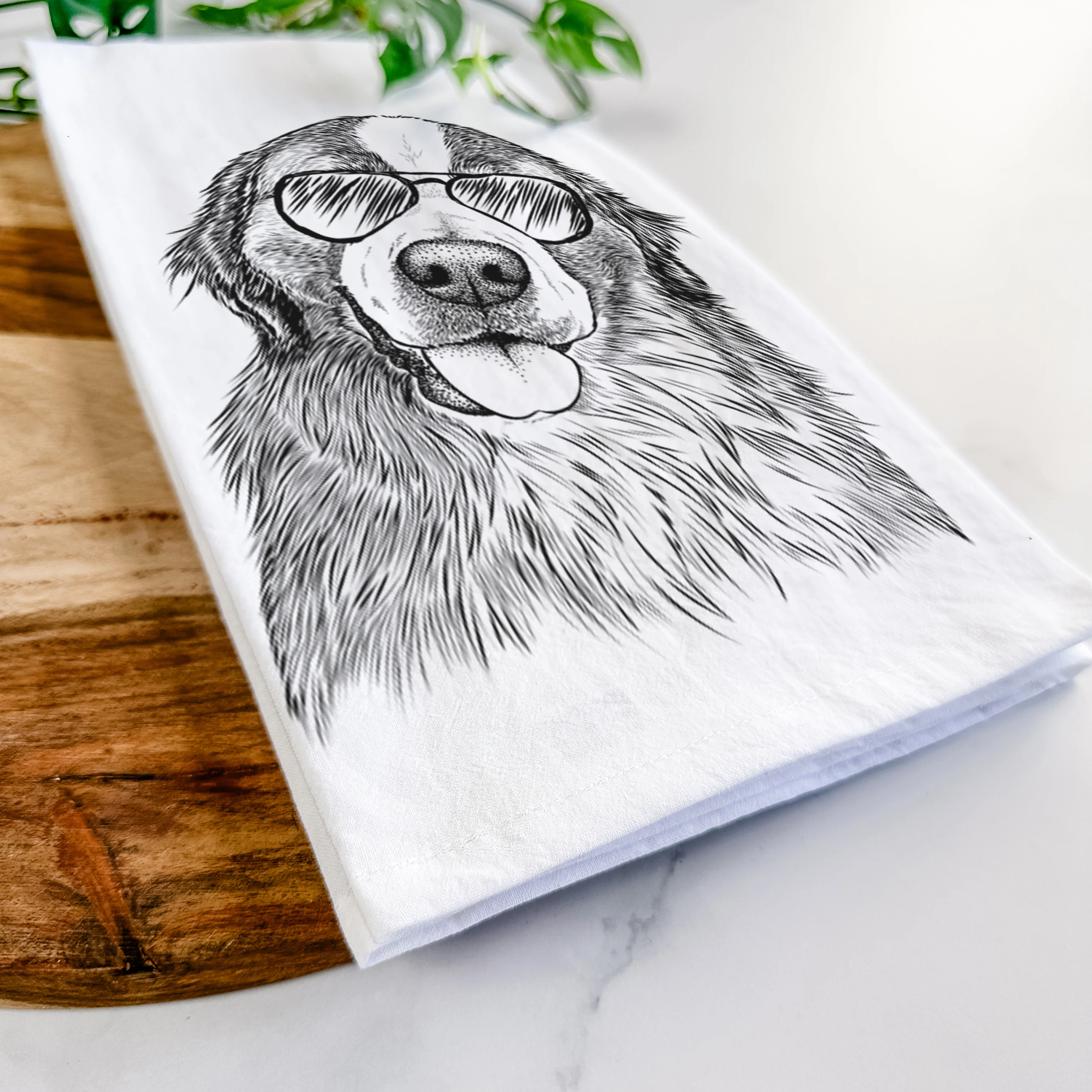 Walter the Bernese Mountain Dog Mix Tea Towel - Image 6