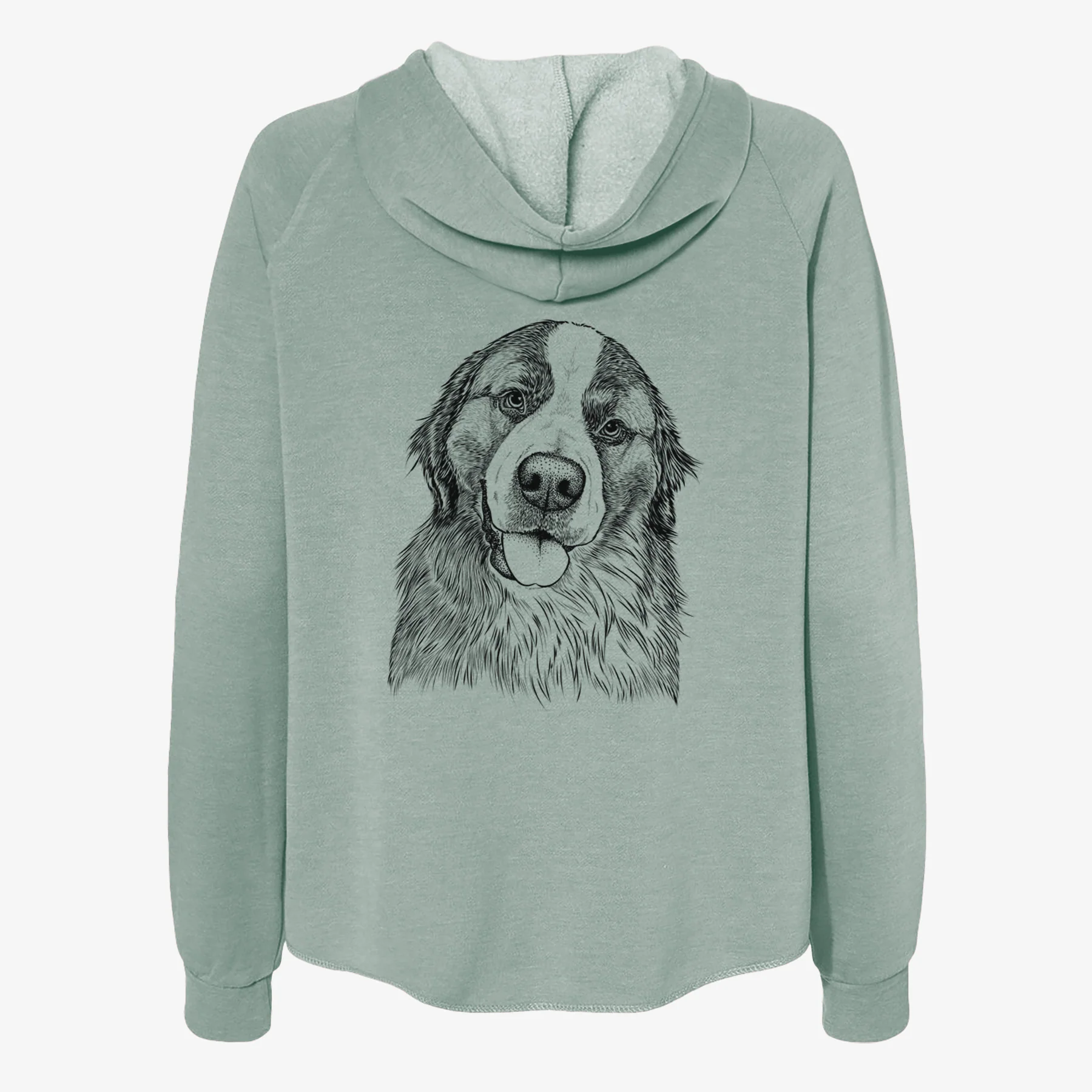 Walter the Bernese Mountain Dog Mix - Women's Cali Wave Zip-Up Sweatshirt - Image 4