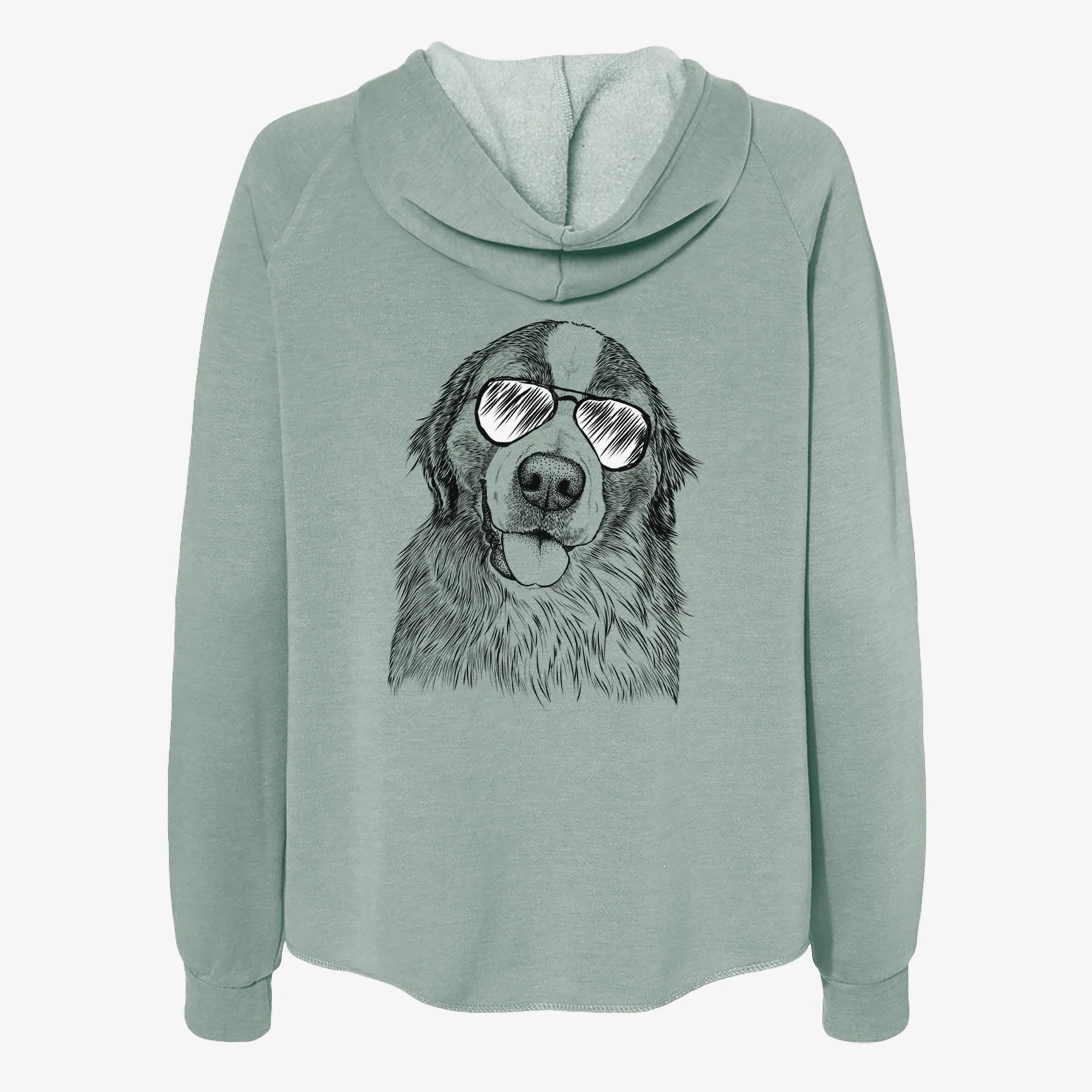 Walter the Bernese Mountain Dog Mix - Women's Cali Wave Zip-Up Sweatshirt - Image 7
