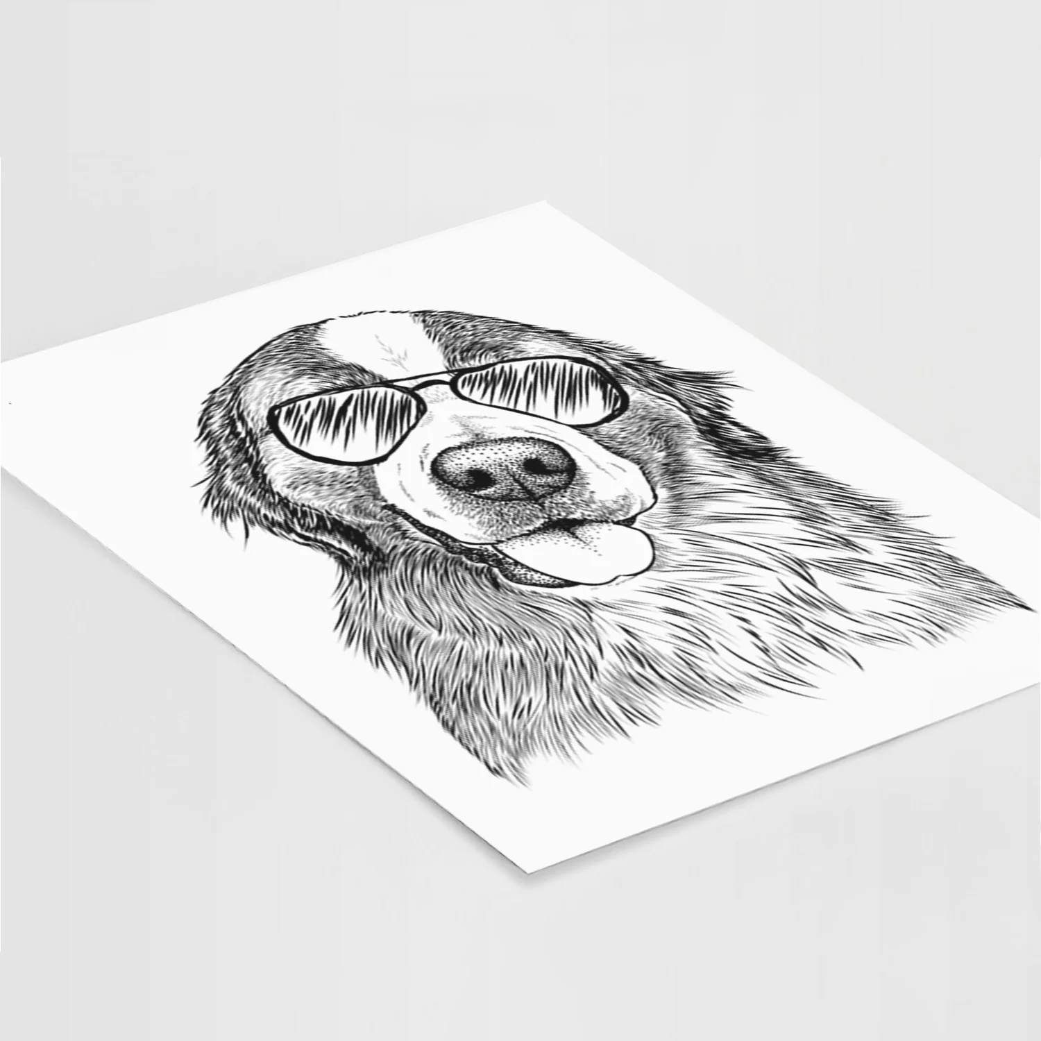 Walter the Bernese Mountain Dog Mix Art Print - Image 9