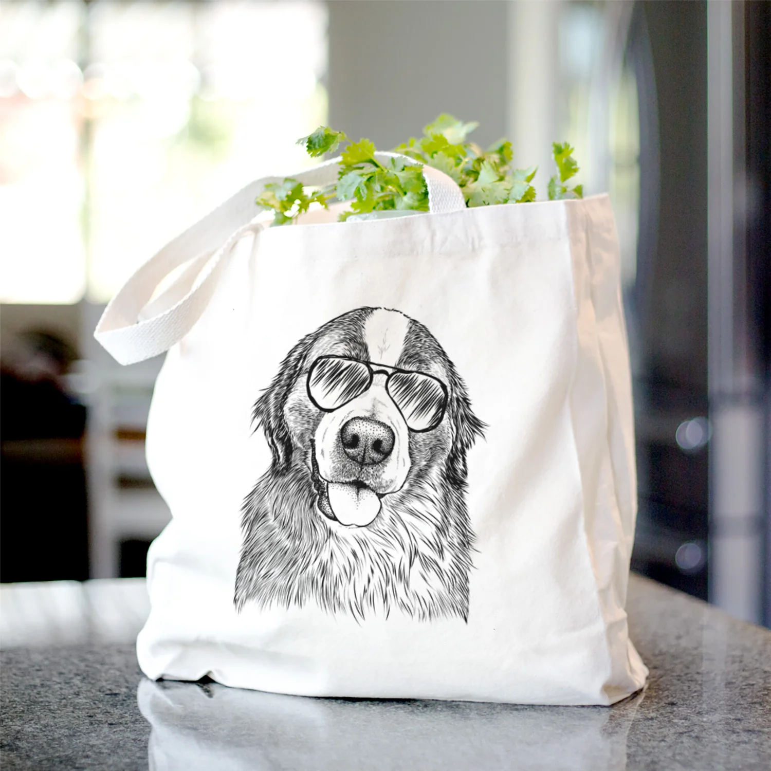 Walter the Bernese Mountain Dog Mix - Tote Bag - Image 2