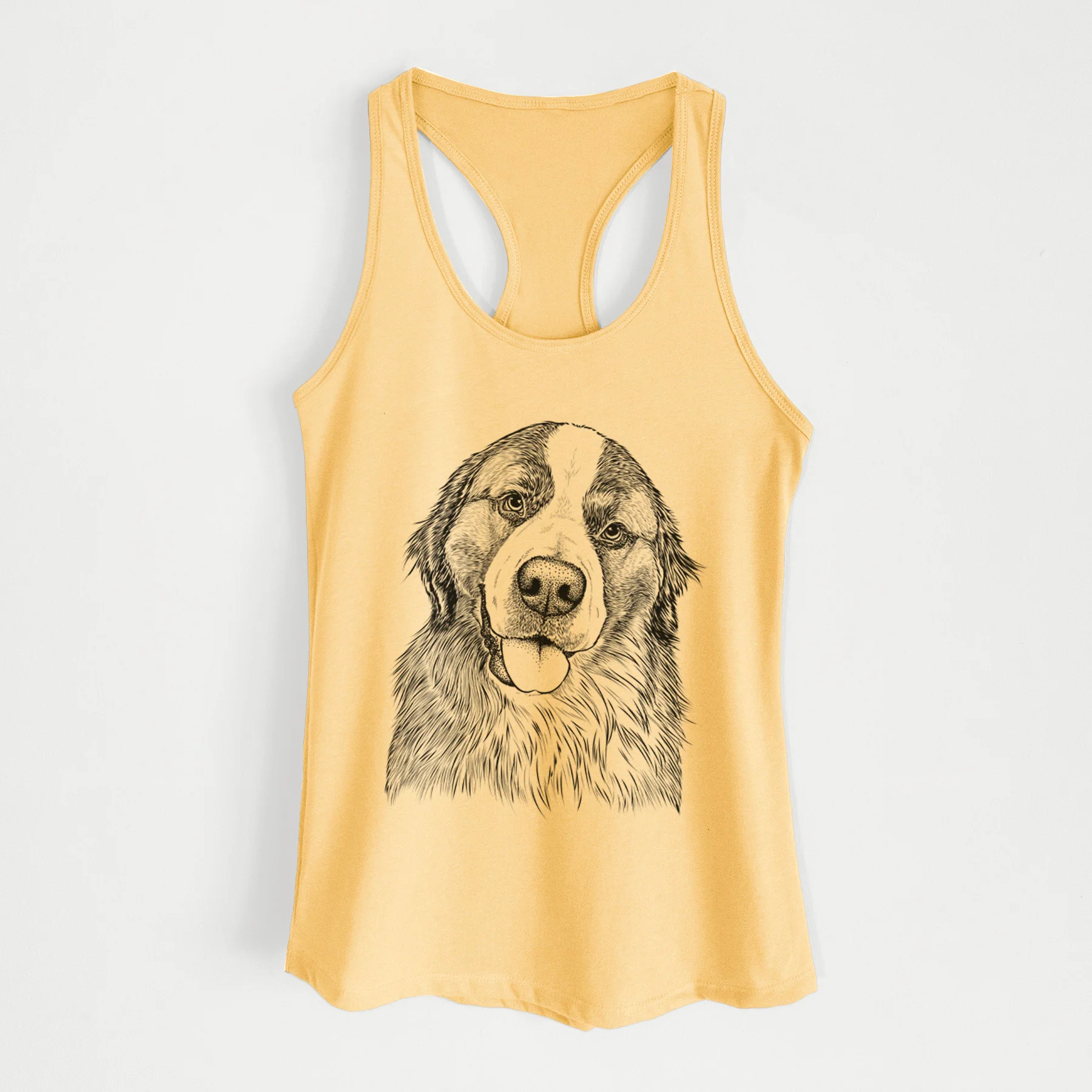 Walter the Bernese Mountain Dog Mix - Women's Racerback Tanktop - Image 4