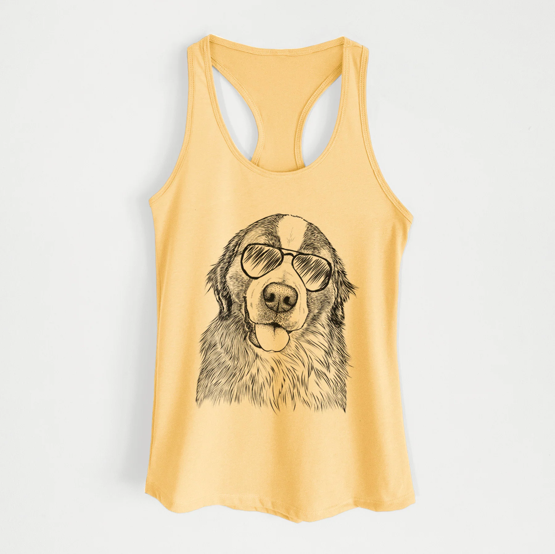 Walter the Bernese Mountain Dog Mix - Women's Racerback Tanktop - Image 9
