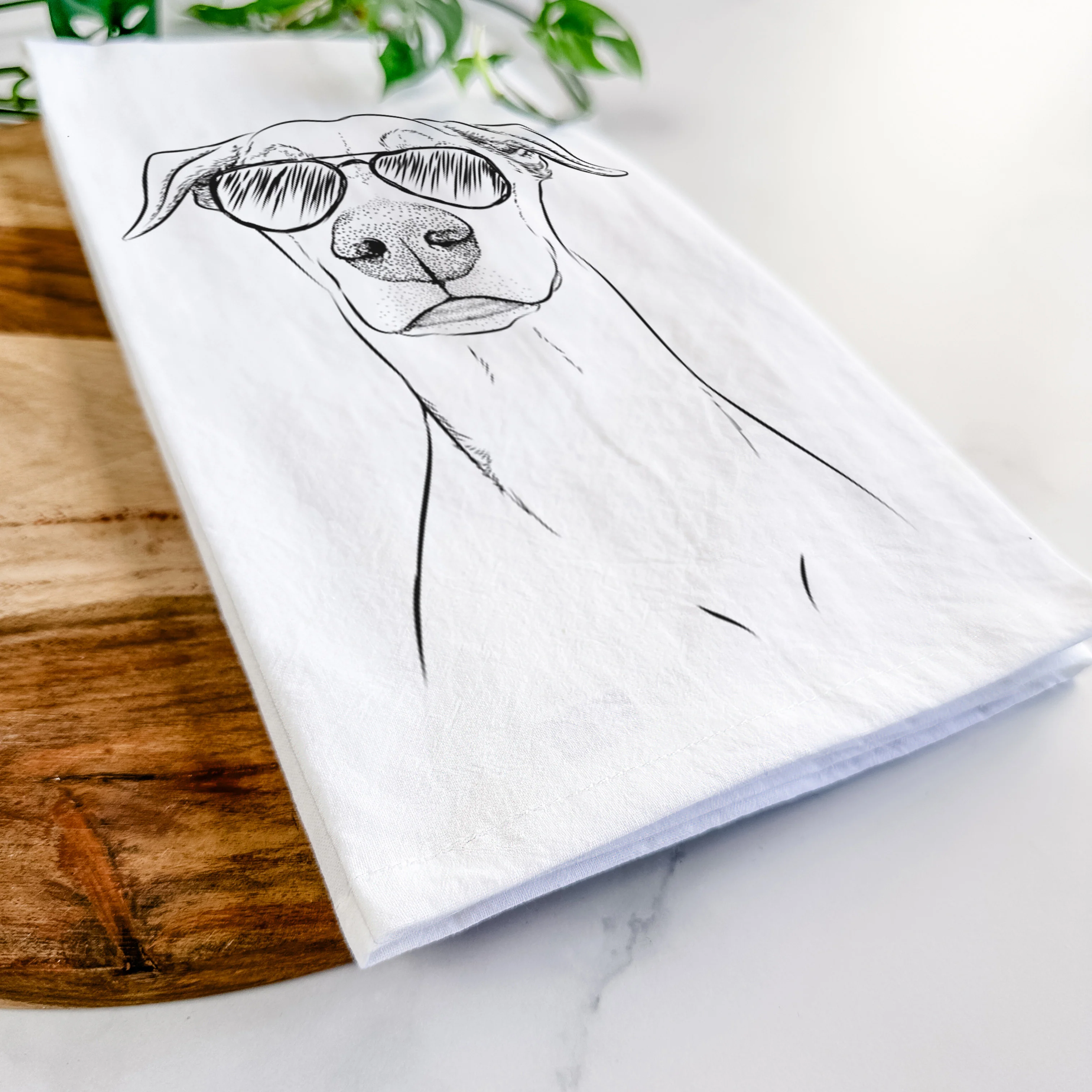 Walter the White Doberman Rescue Tea Towel - Image 6