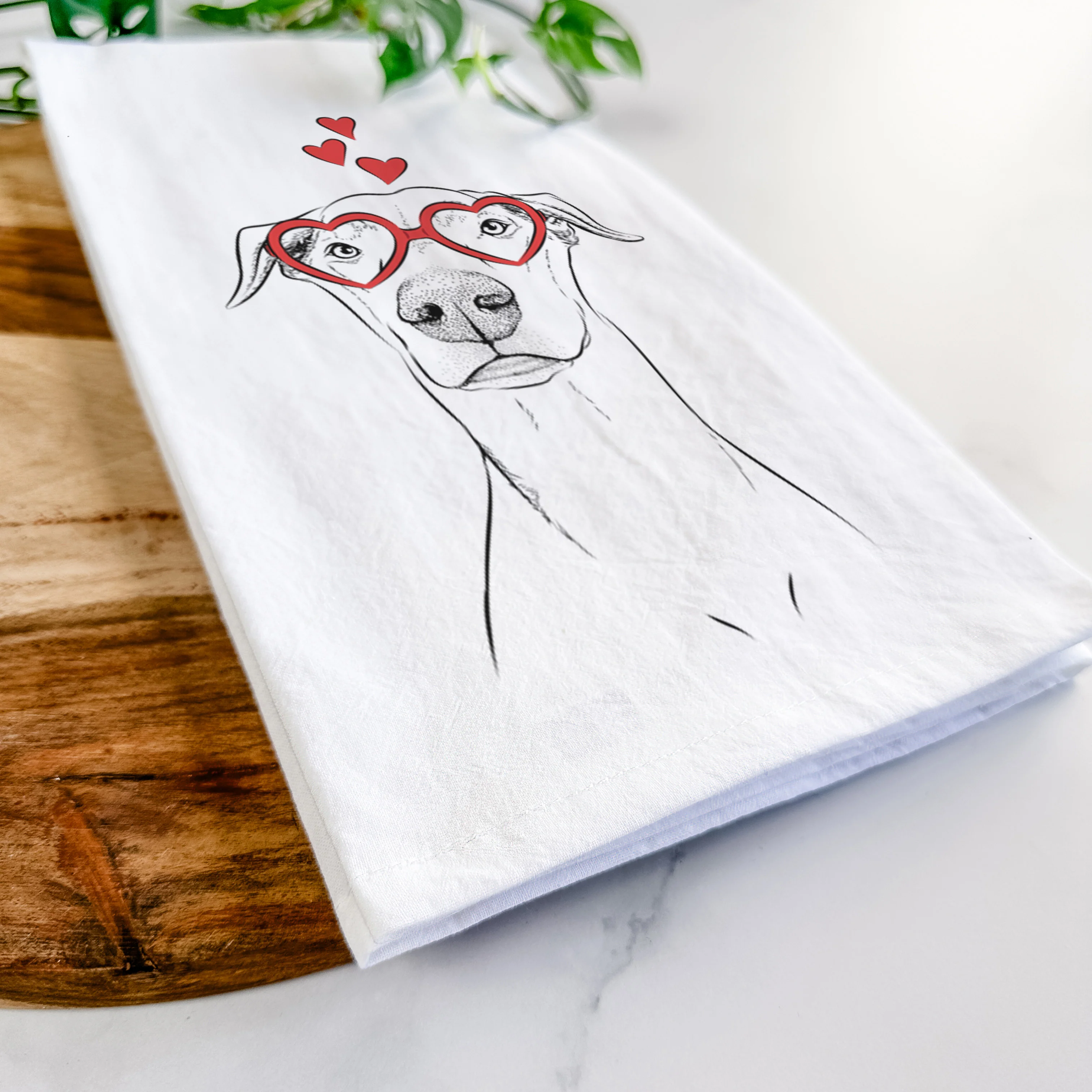 Walter the White Doberman Rescue Tea Towel - Image 7