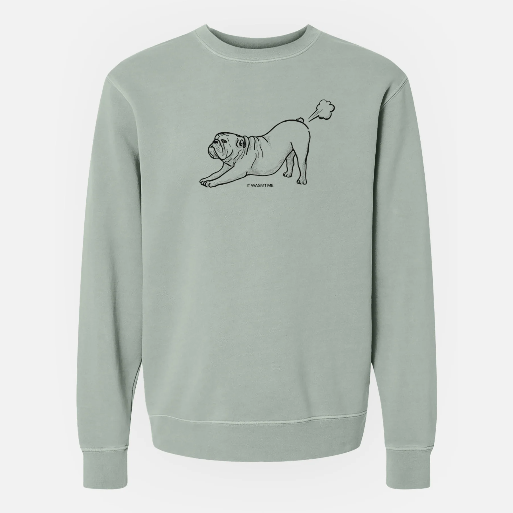 It Wasn't Me — English Bulldog - Unisex Pigment Dyed Crew Sweatshirt - Image 6
