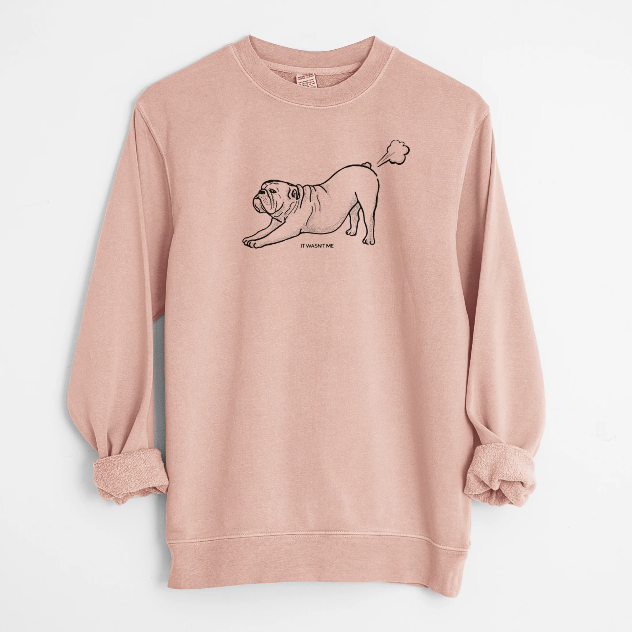 It Wasn't Me — English Bulldog - Unisex Pigment Dyed Crew Sweatshirt - Image 7