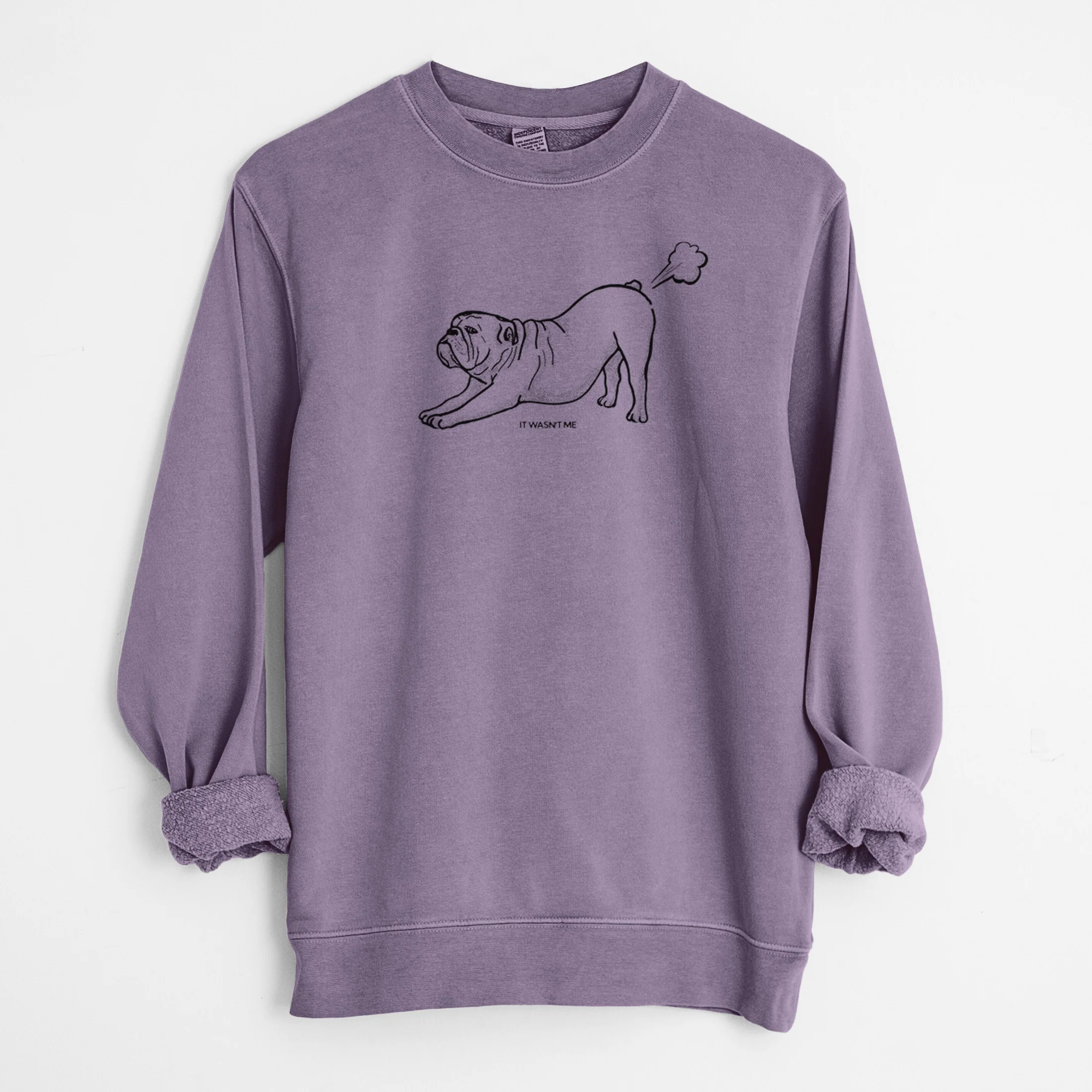 It Wasn't Me — English Bulldog - Unisex Pigment Dyed Crew Sweatshirt - Image 9