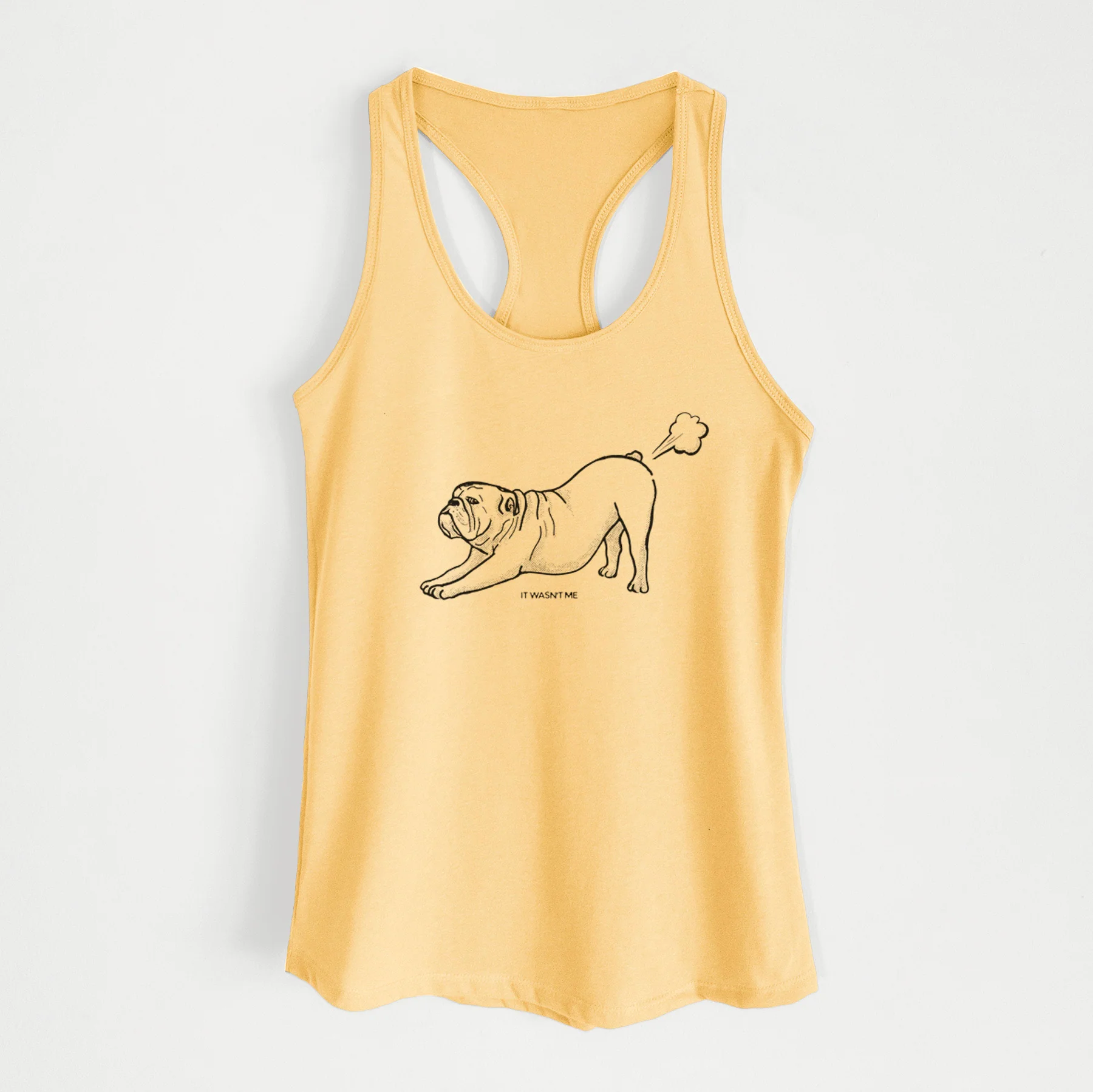 It Wasn't Me — English Bulldog - Women's Racerback Tanktop - Image 3