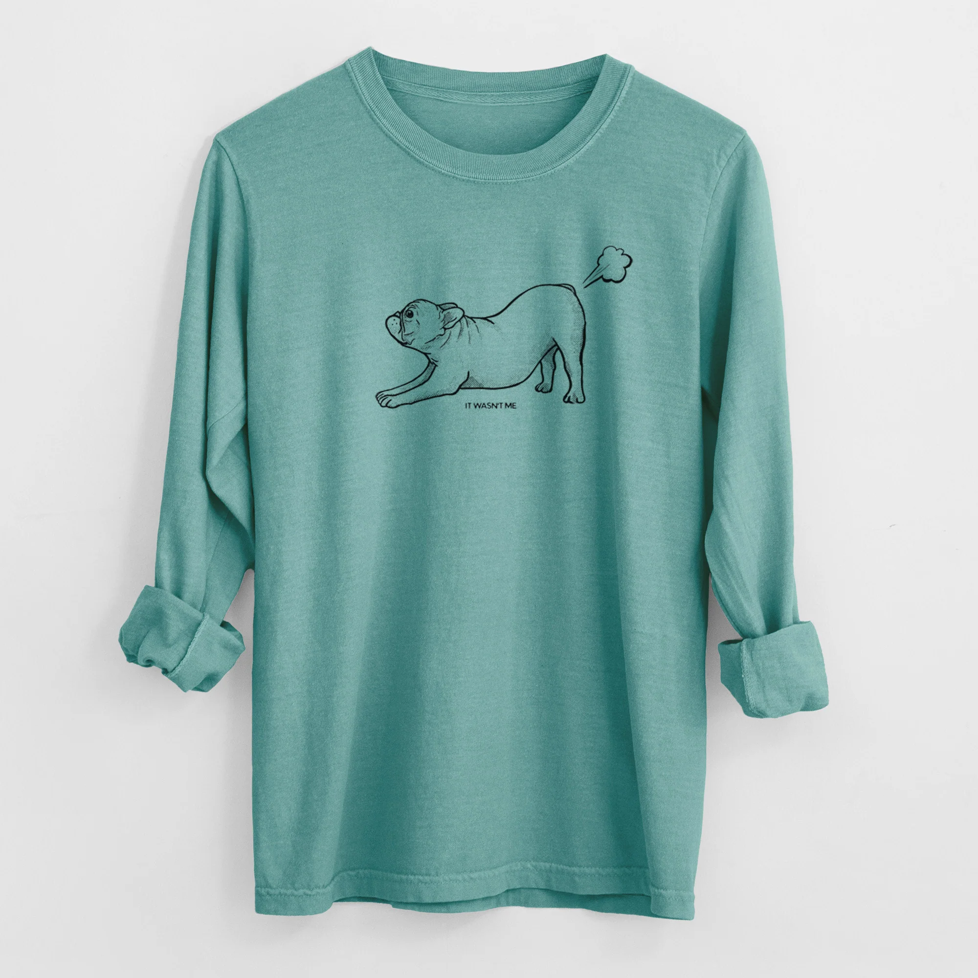 It Wasn't Me — French Bulldog - Men's Heavyweight 100% Cotton Long Sleeve - Image 9