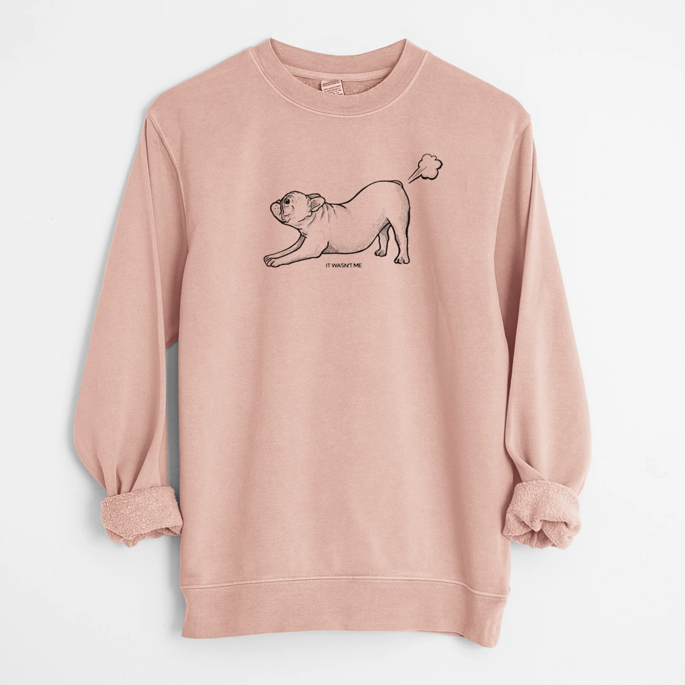 It Wasn't Me — French Bulldog - Unisex Pigment Dyed Crew Sweatshirt - Image 7