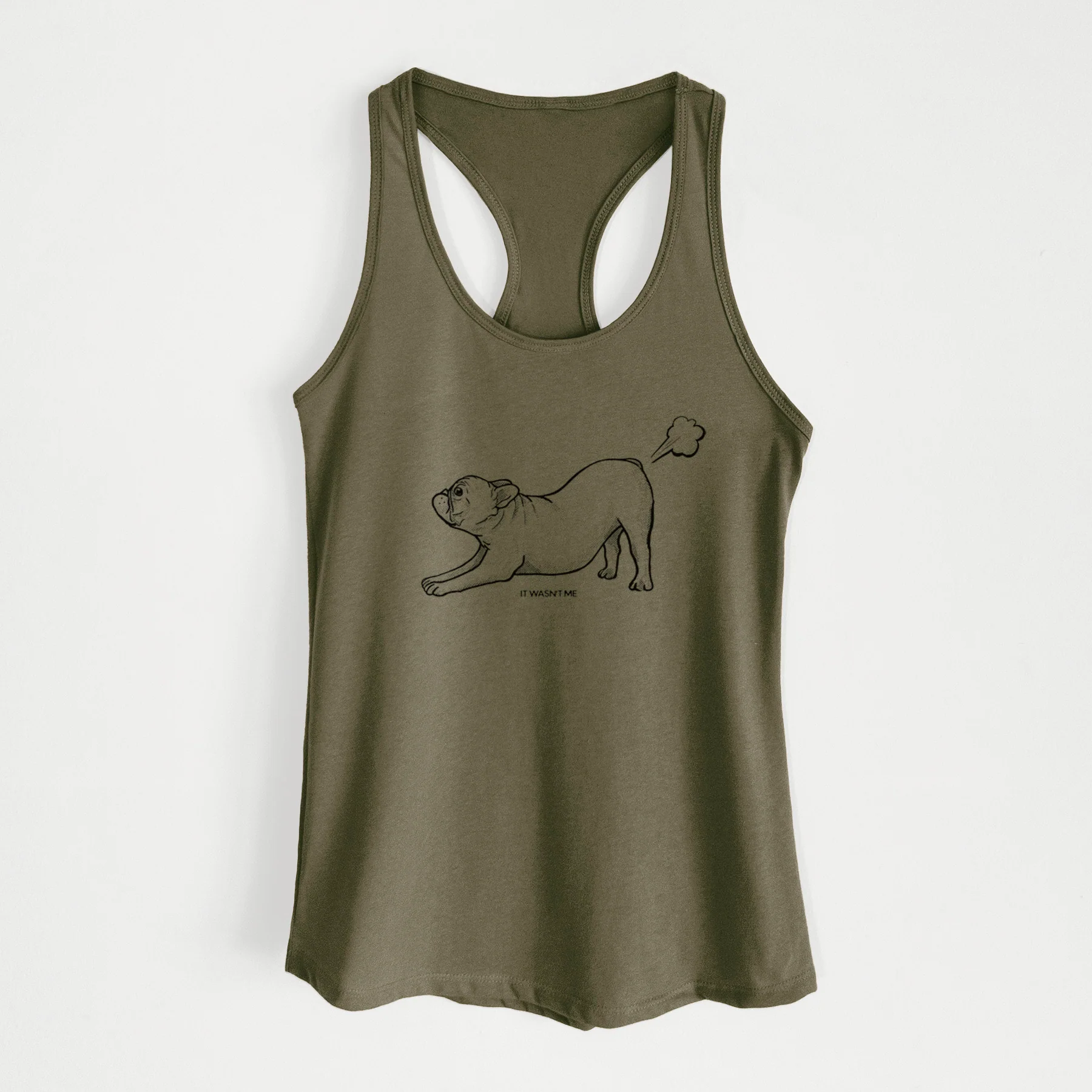 It Wasn't Me — French Bulldog - Women's Racerback Tanktop - Image 5