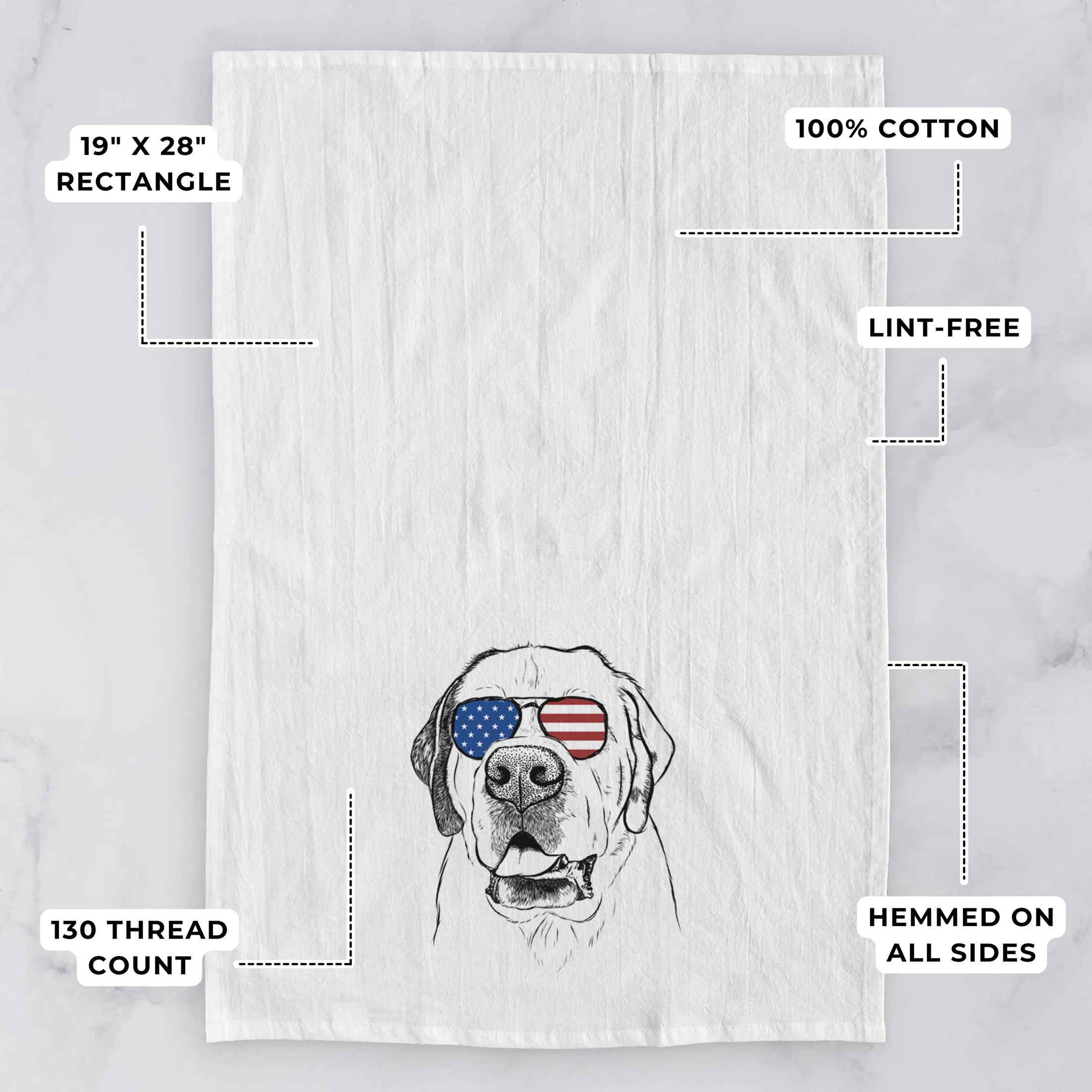 Wendy the Saint Bernard Tea Towel - Image 3