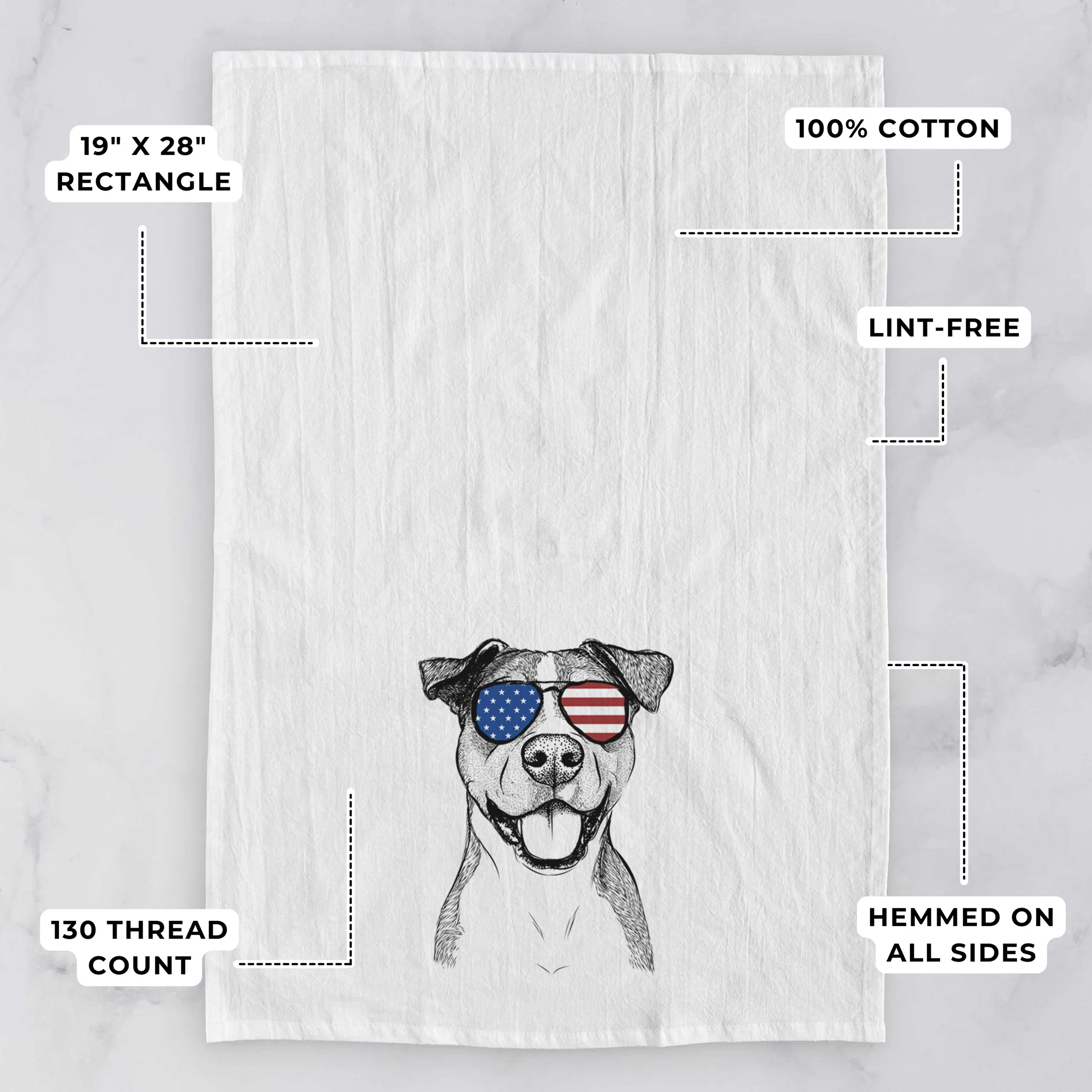 Wendy the Mixed Breed Tea Towel - Image 3