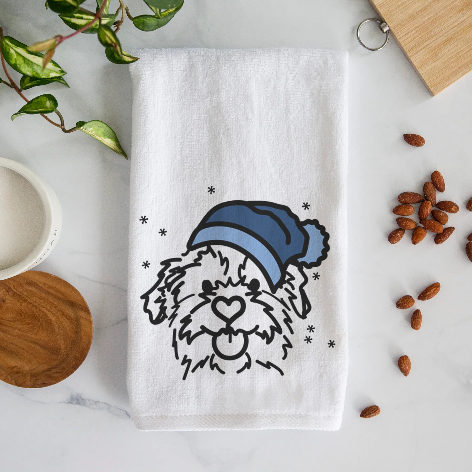 Frosty Mixed Breed - Bea - Decorative Hand Towel - Image 3
