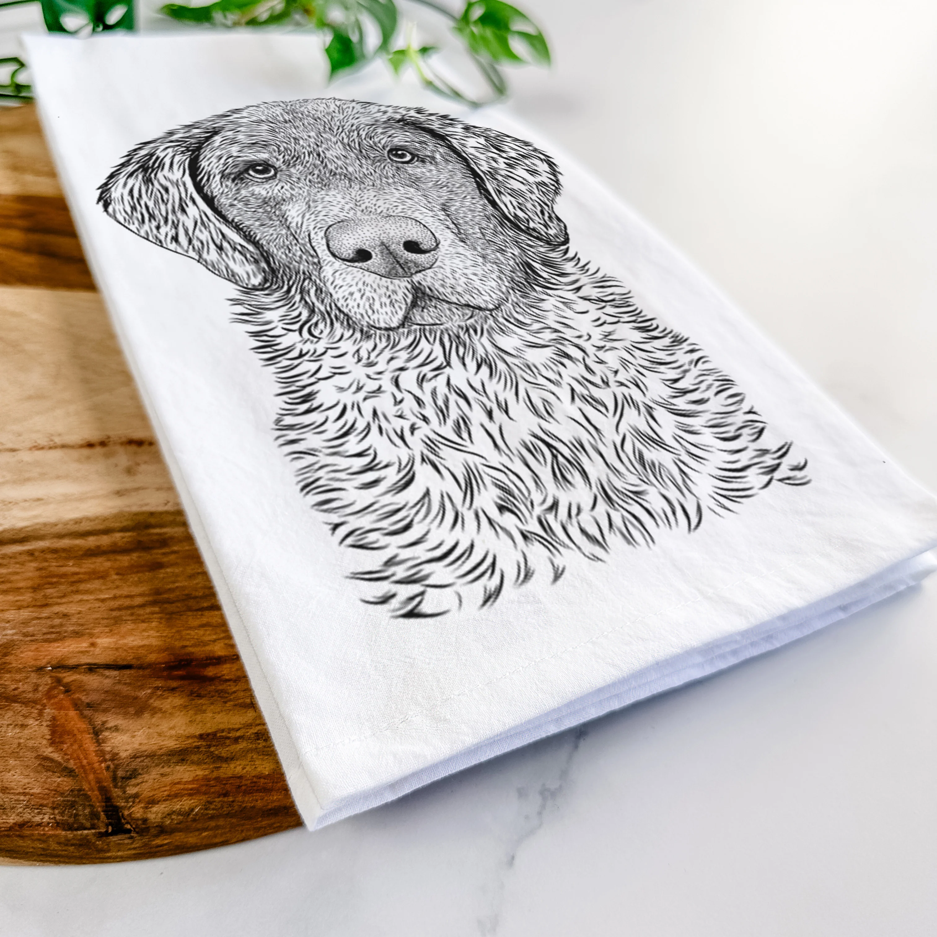 Whiskey the Chocolate Lab Tea Towel - Image 5
