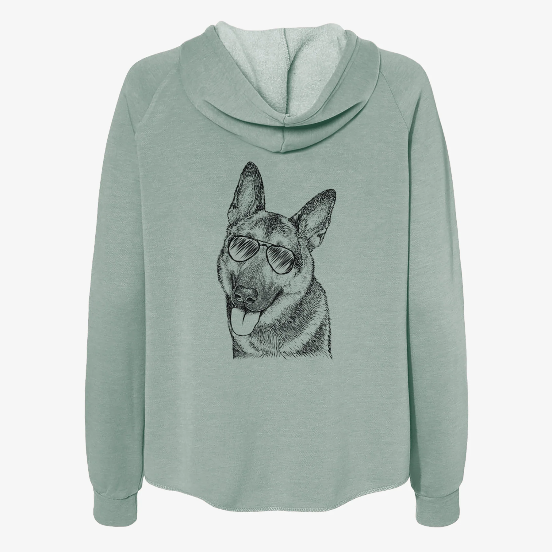 Whitaker the German Shepherd - Women's Cali Wave Zip-Up Sweatshirt - Image 7