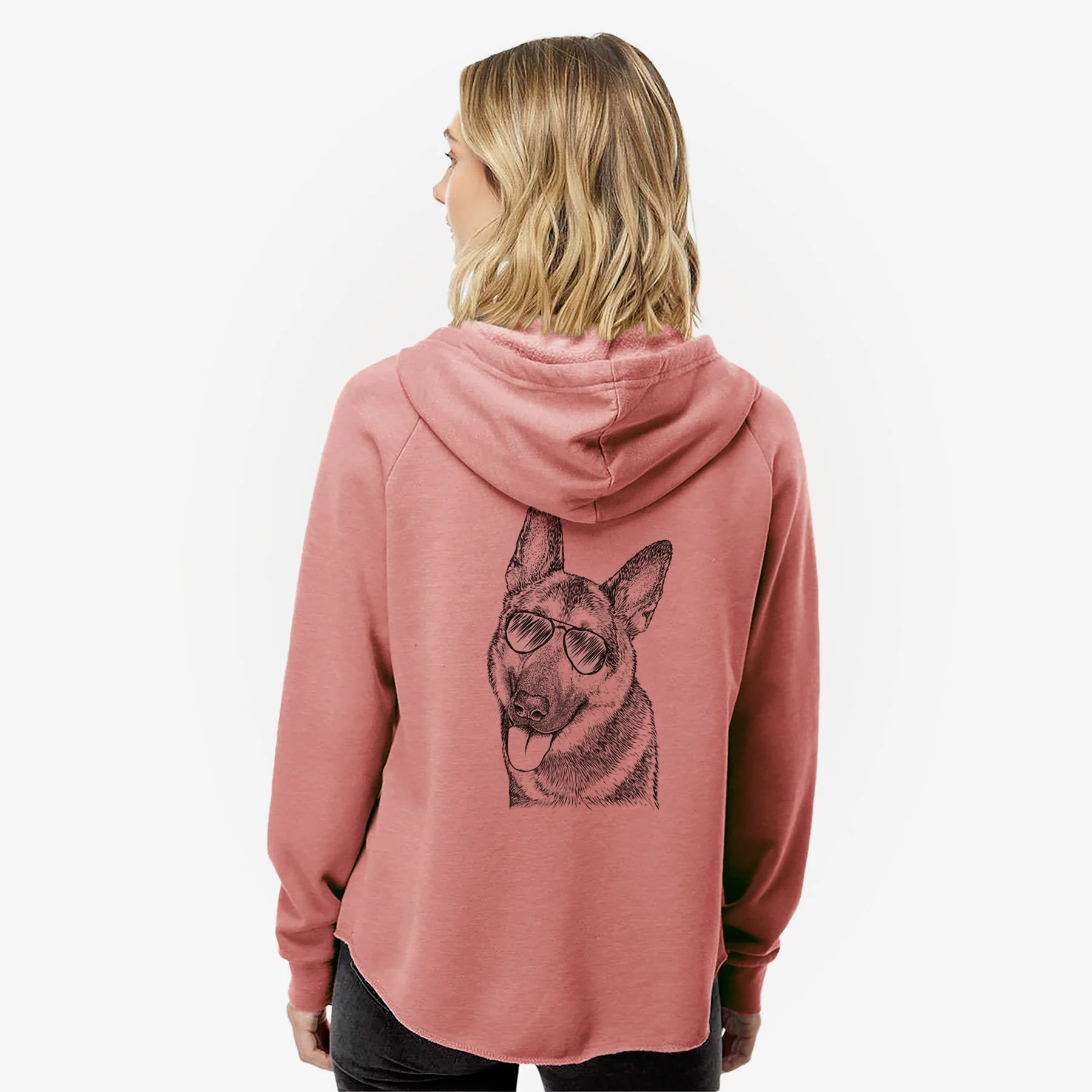 Whitaker the German Shepherd - Women's Cali Wave Zip-Up Sweatshirt - Image 8