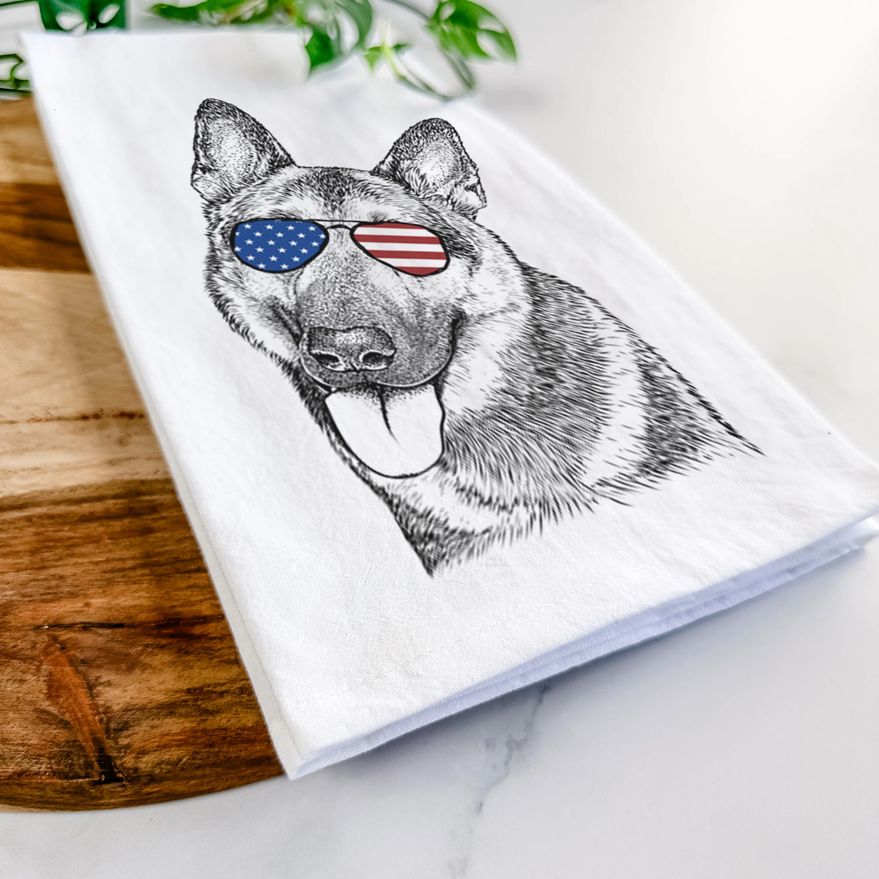 Whitaker the German Shepherd Tea Towel - Image 12