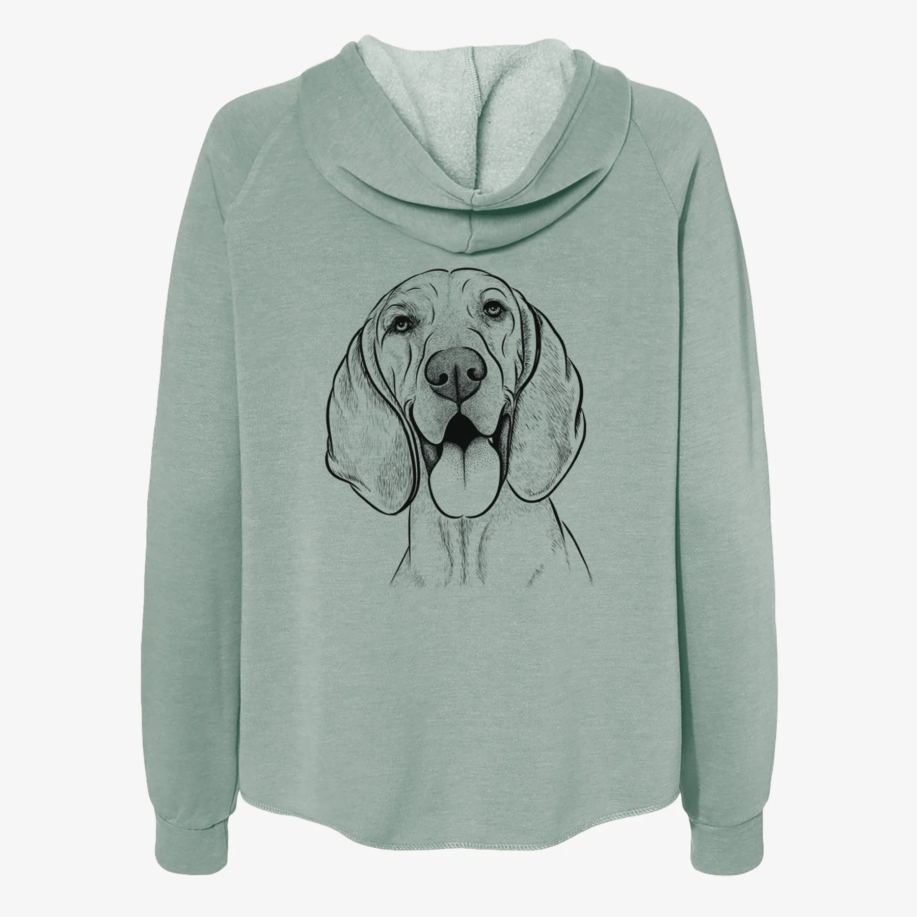 Winston the Redbone Coonhound - Women's Cali Wave Zip-Up Sweatshirt - Image 4