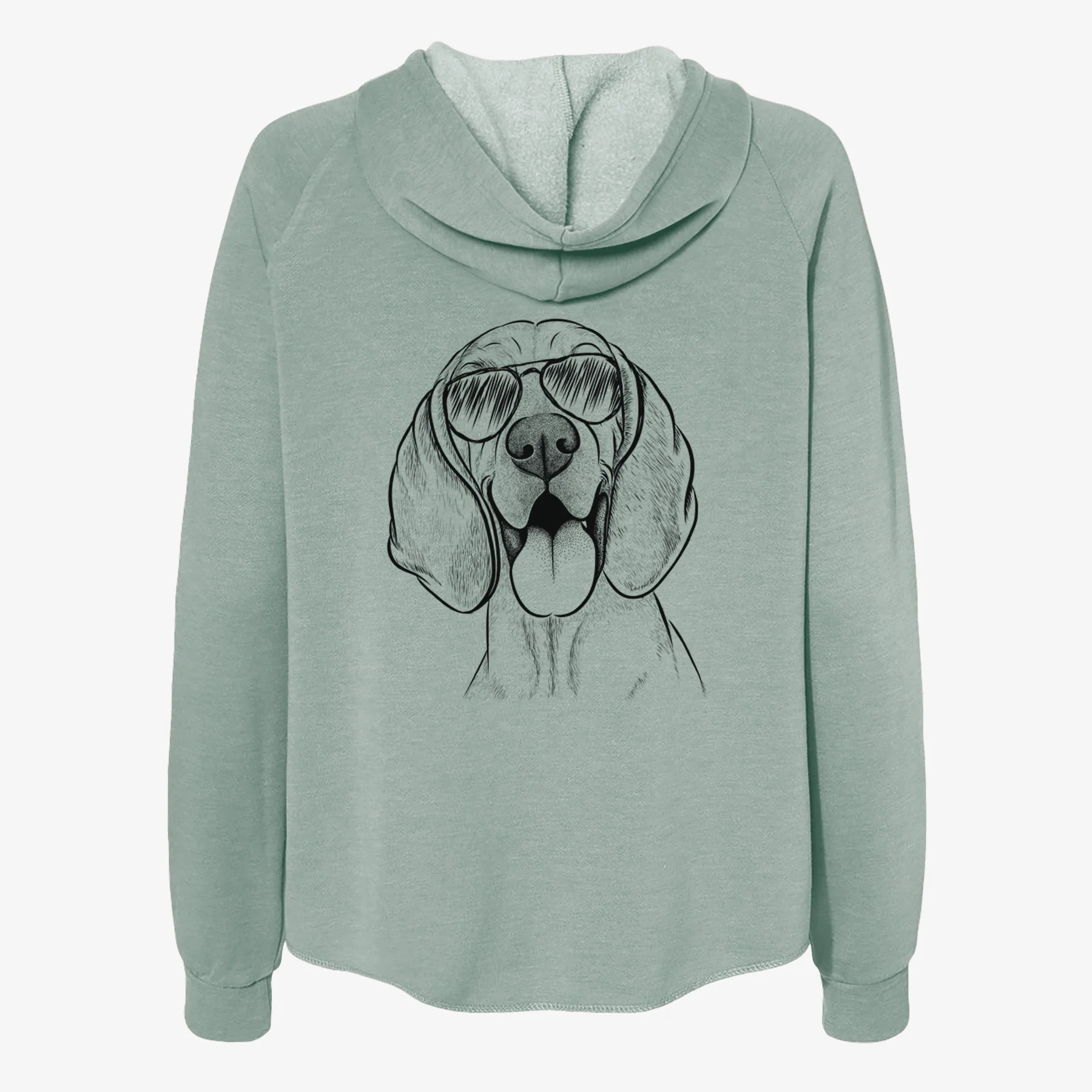 Winston the Redbone Coonhound - Women's Cali Wave Zip-Up Sweatshirt - Image 7