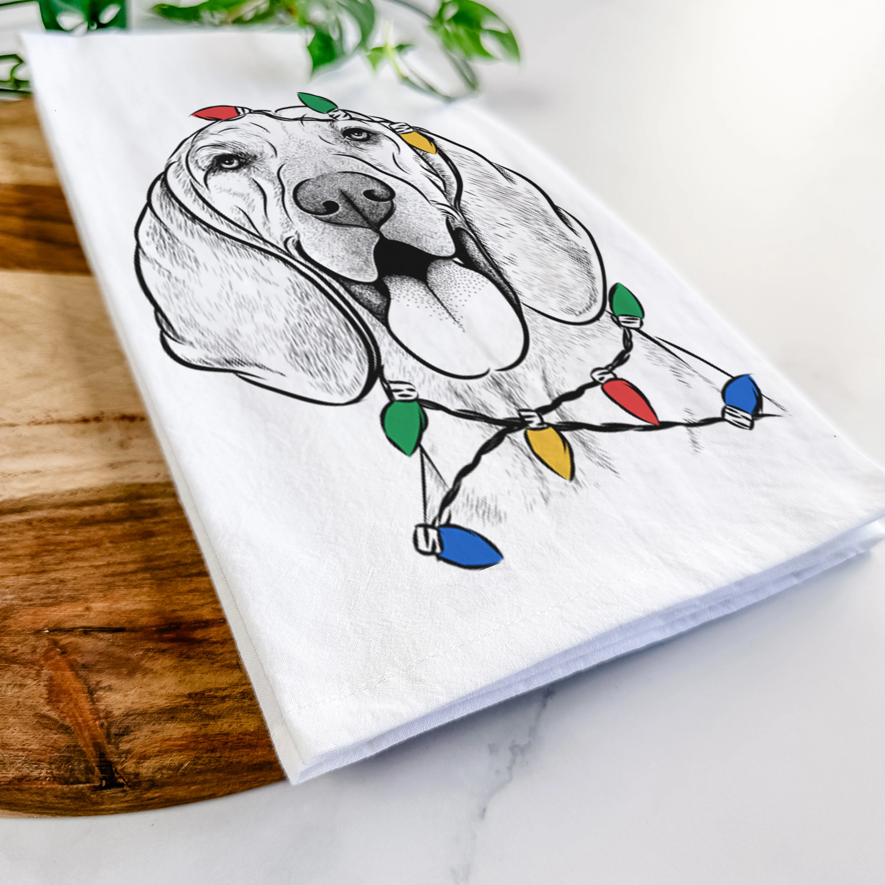 Winston the Redbone Coonhound Tea Towel - Image 10