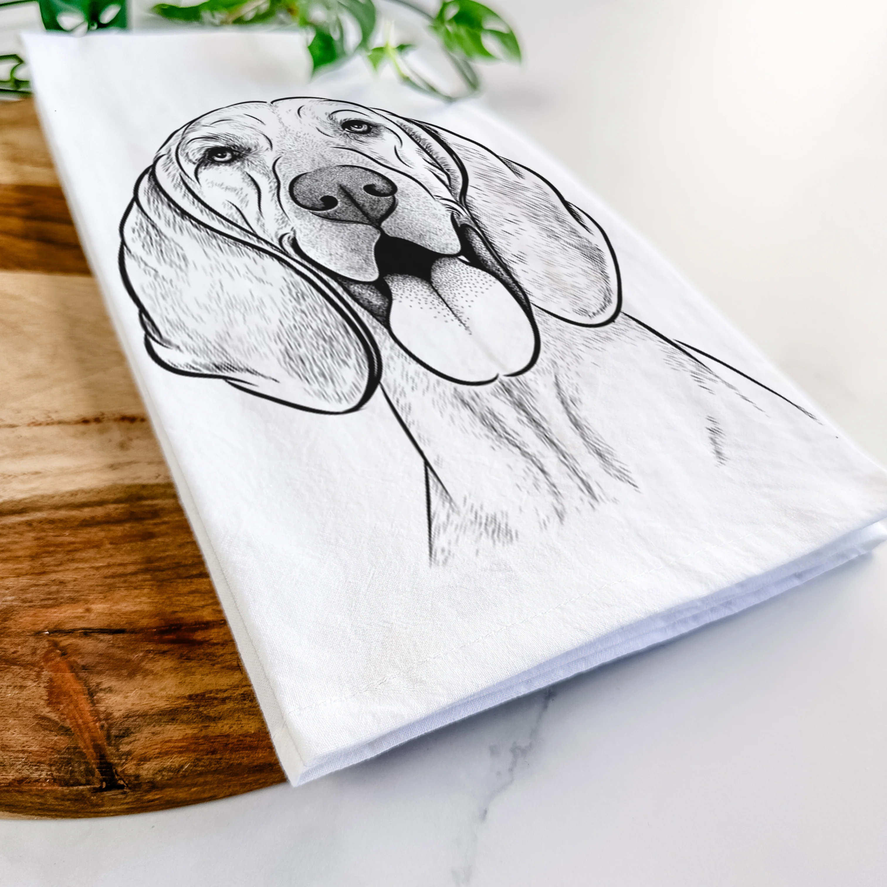Winston the Redbone Coonhound Tea Towel - Image 5