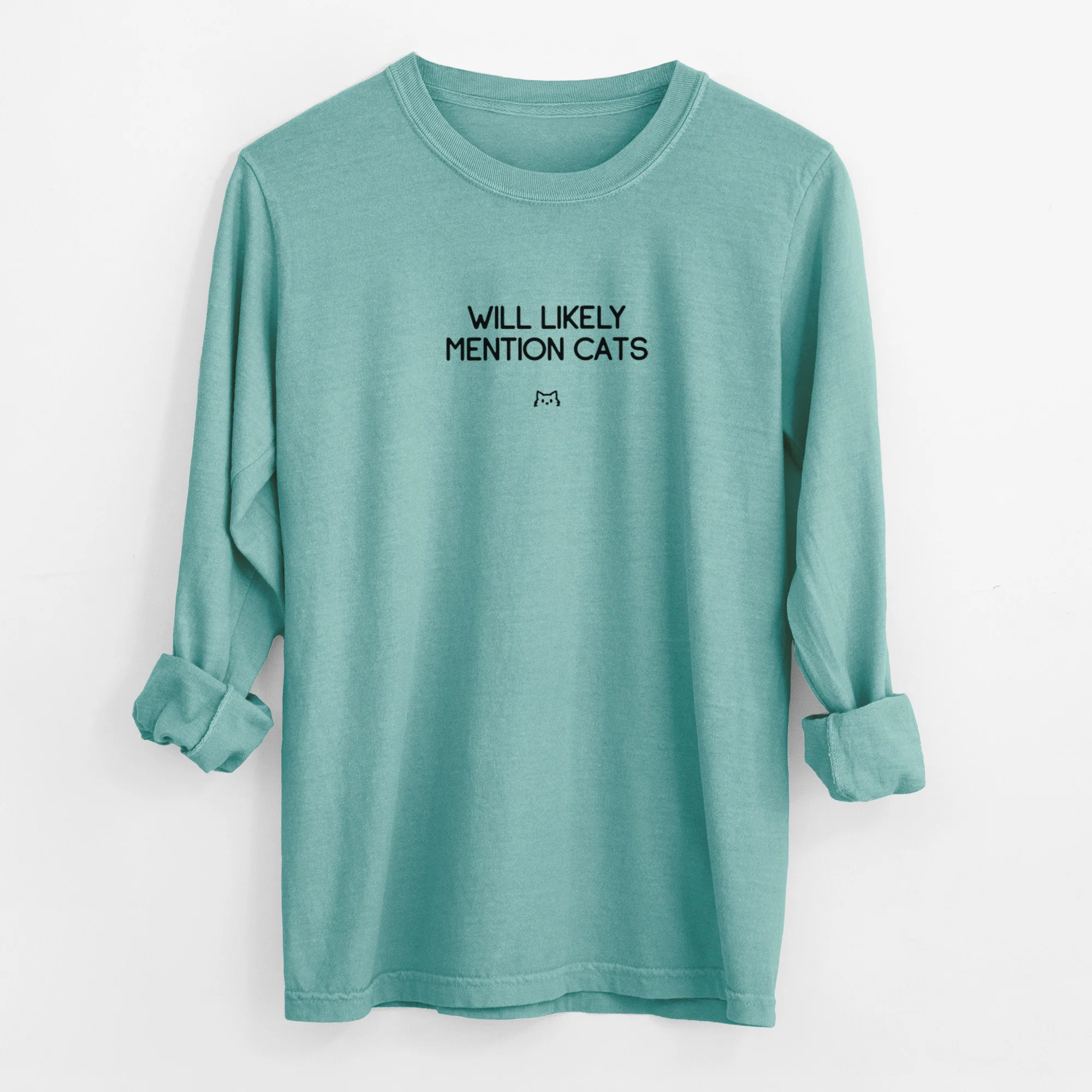 Will Likely Mention Cats - Men's Heavyweight 100% Cotton Long Sleeve - Image 9