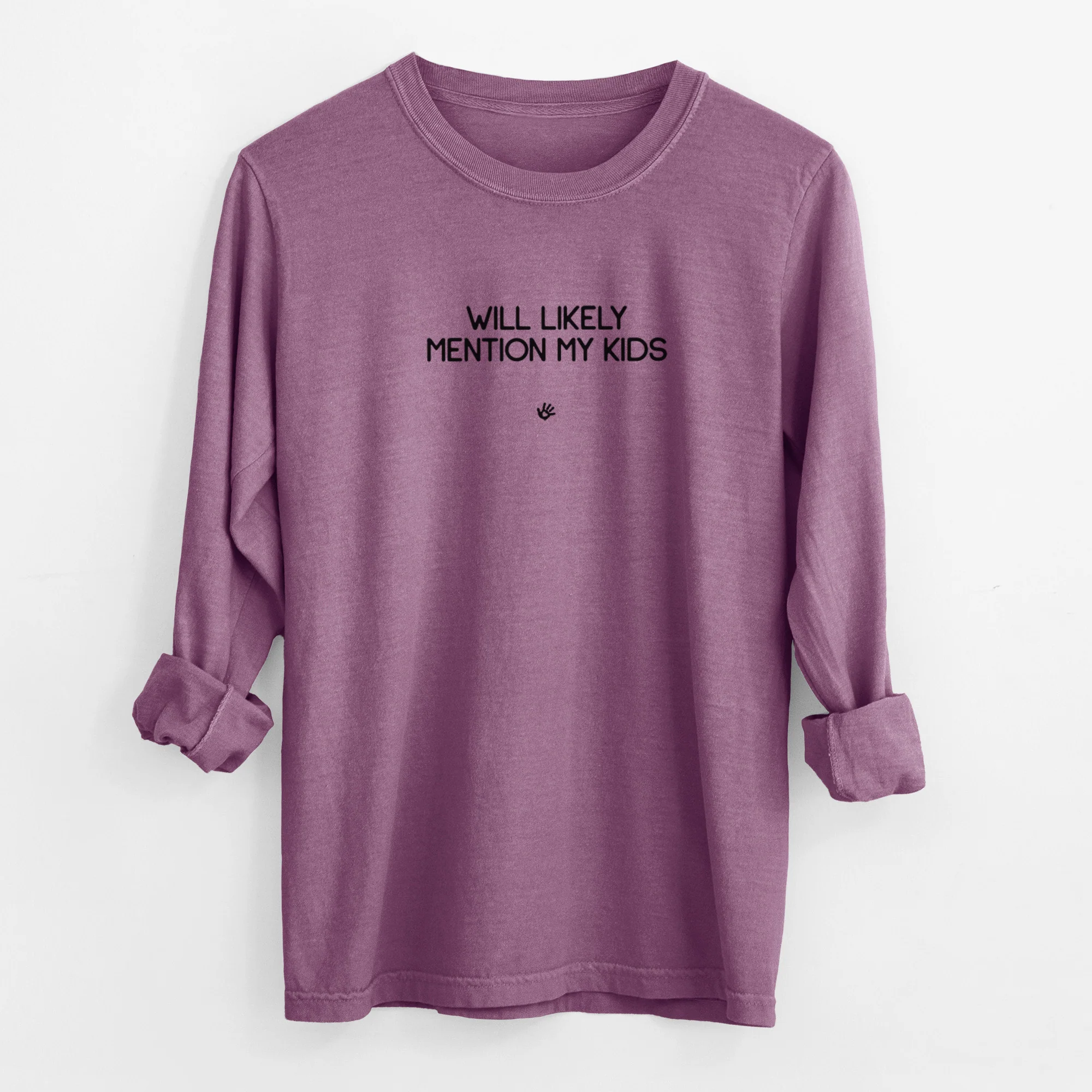 Will Likely Mention My Kids - Men's Heavyweight 100% Cotton Long Sleeve - Image 10