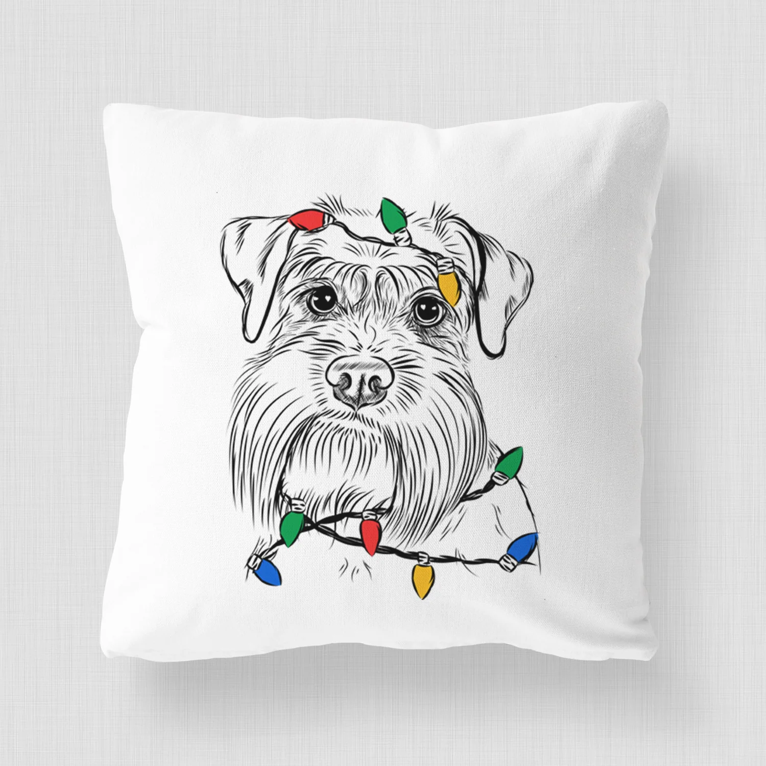 Wrigley the Schnauzer - Throw Pillow Cover - Image 4