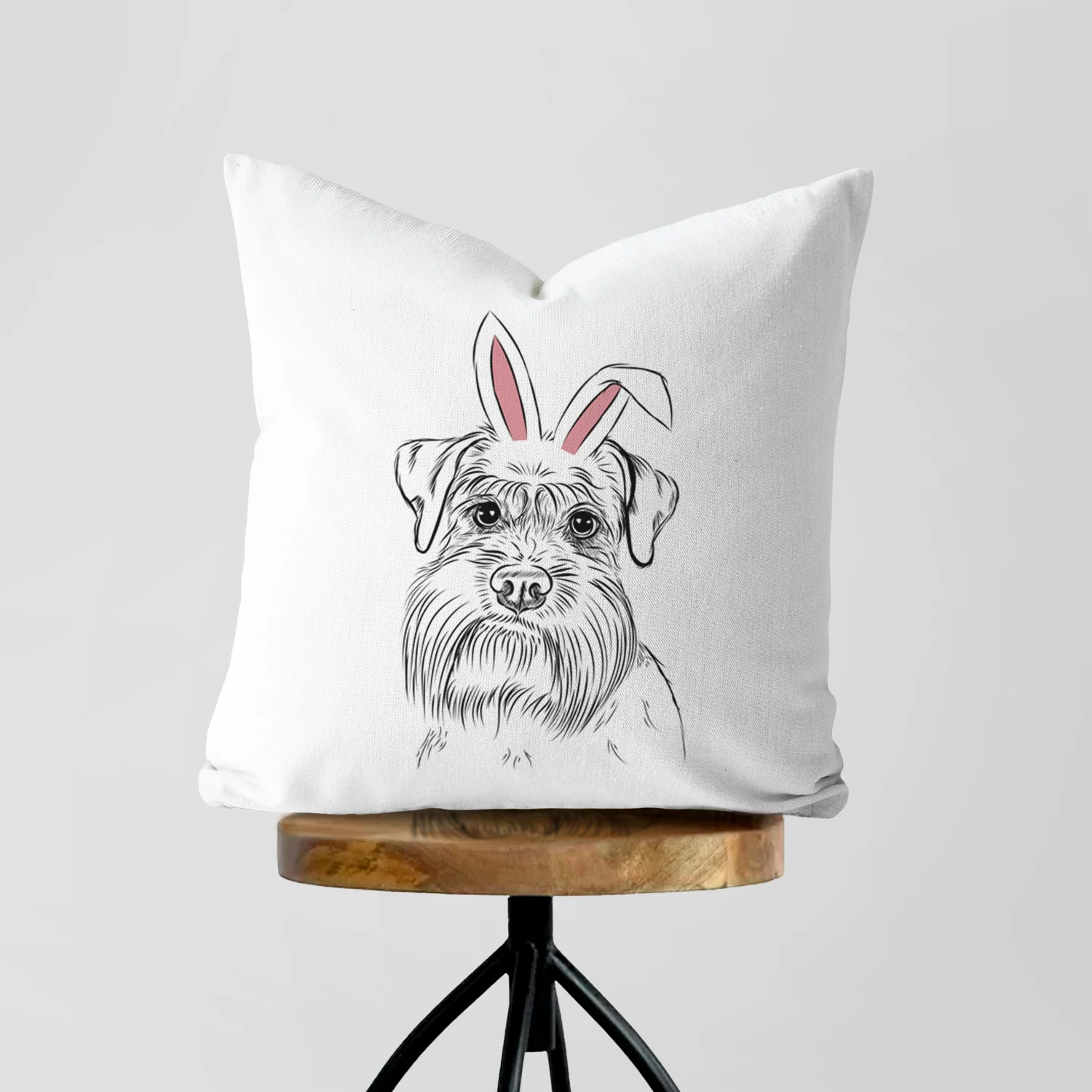 Wrigley the Schnauzer - Throw Pillow Cover - Image 5