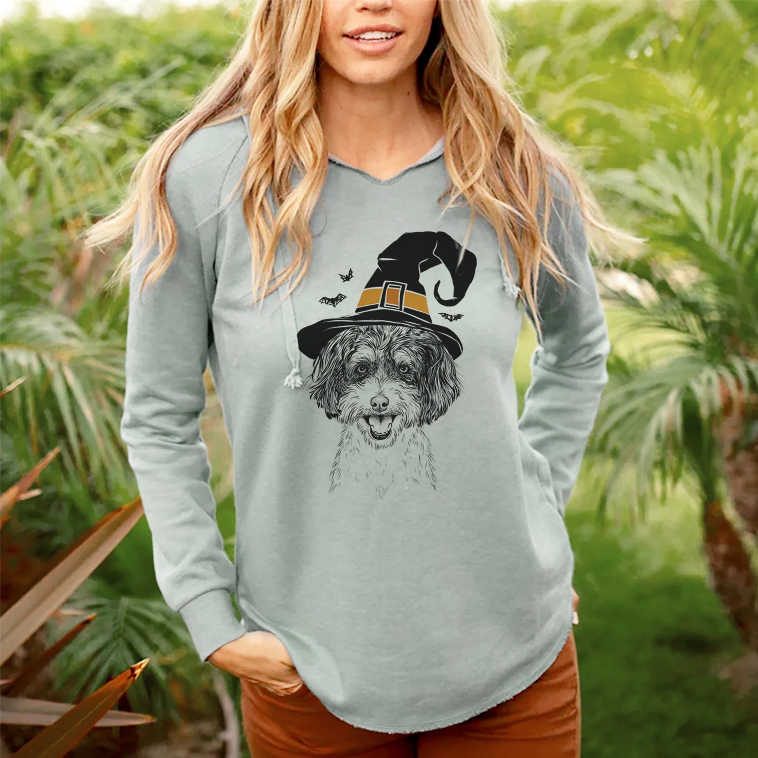 Witch Carlos the Cavapoo - Cali Wave Hooded Sweatshirt - Image 3