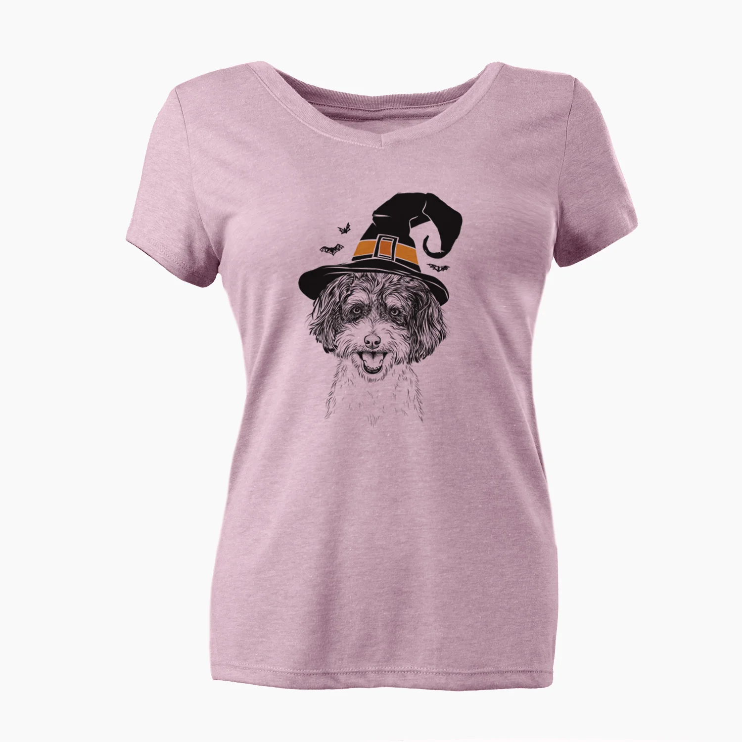 Witch Carlos the Cavapoo - Women's Perfect V-neck Shirt - Image 6