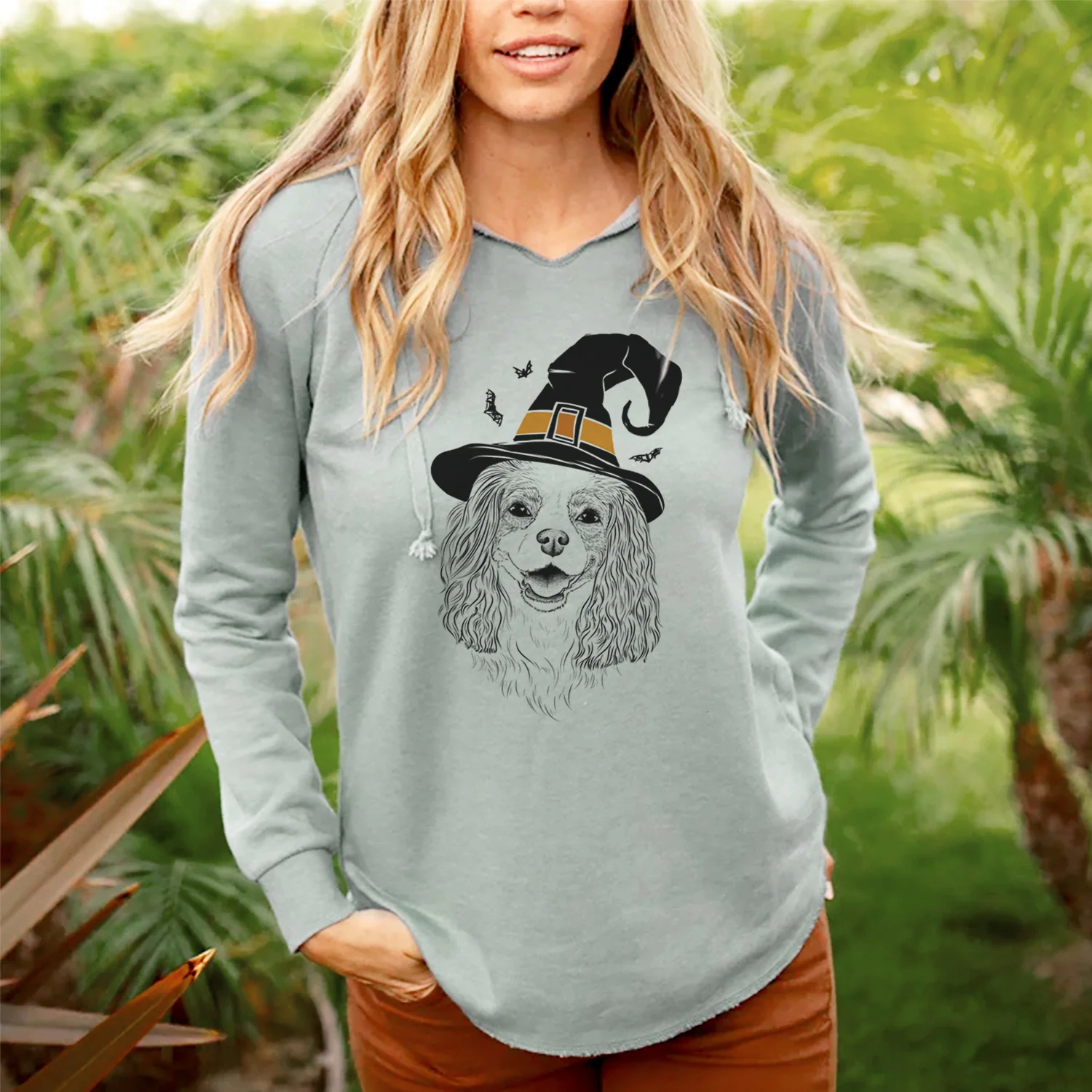 Witch Halley Comet the Cavalier King Charles Spaniel - Cali Wave Hooded Sweatshirt - Image 3