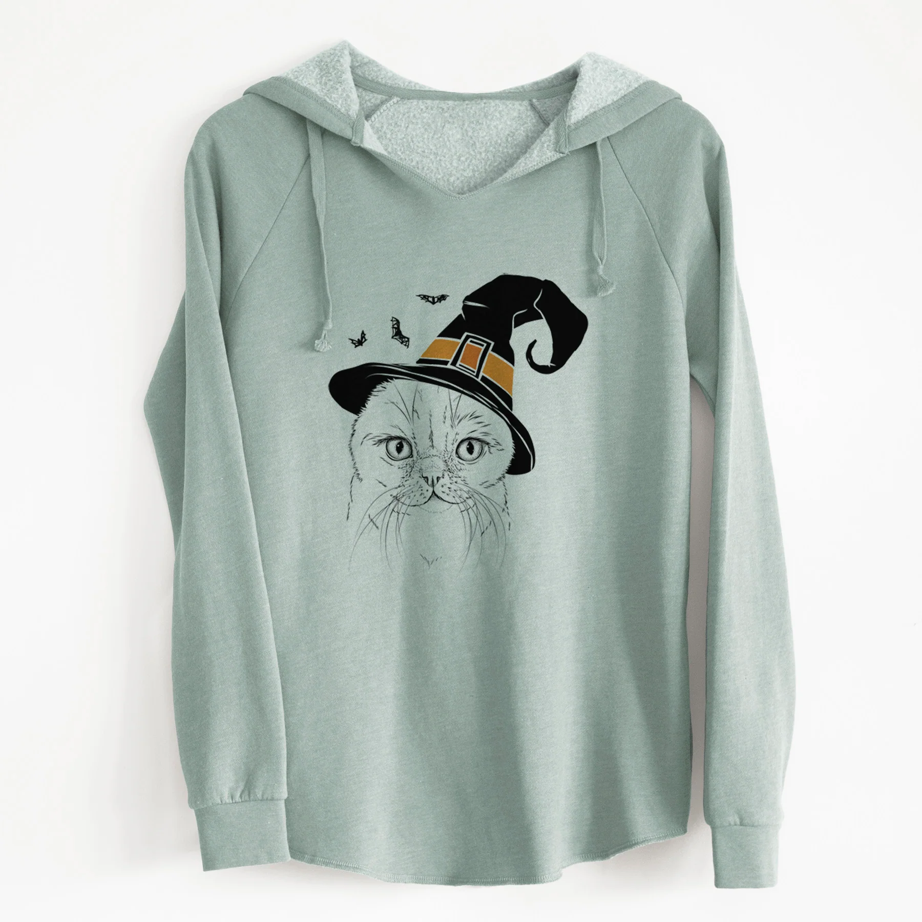 Witch Lina the Exotic Fold Cat - Cali Wave Hooded Sweatshirt - Image 7