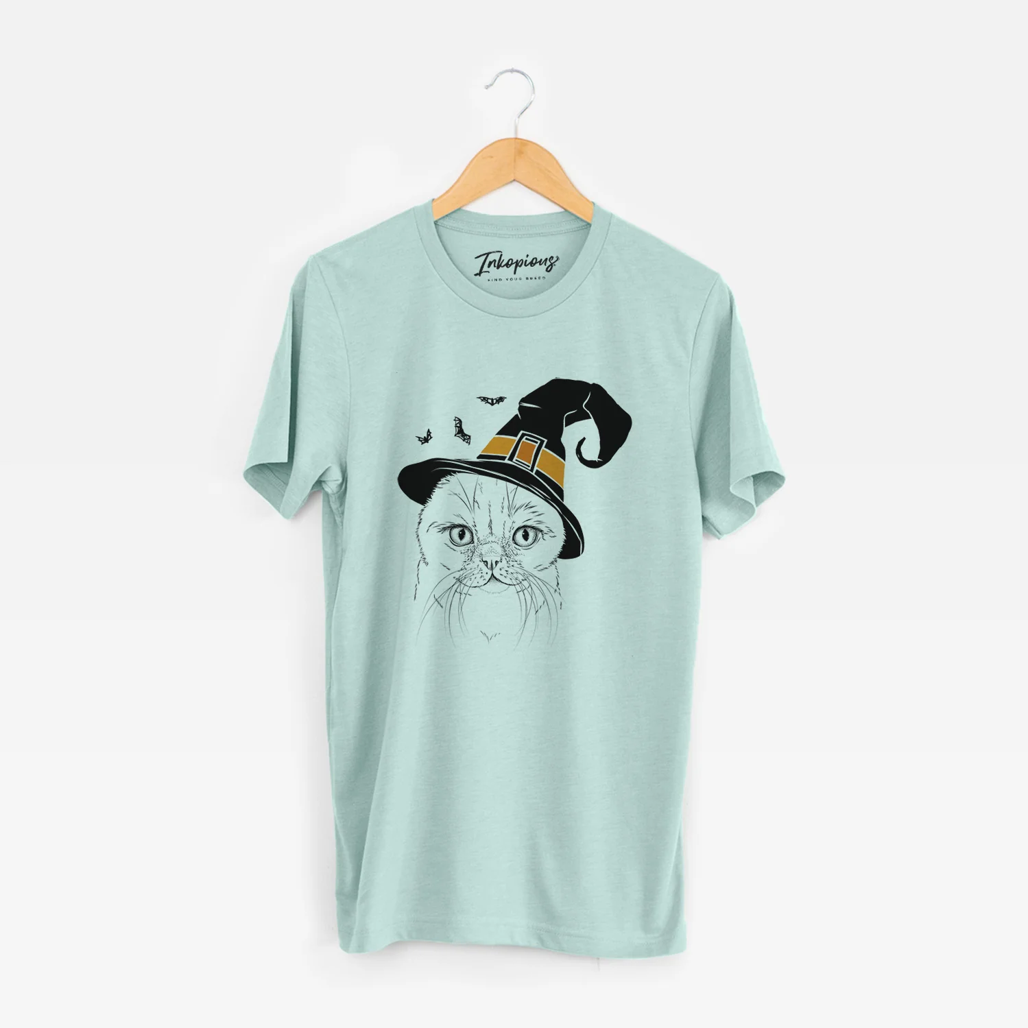 Witch Lina the Exotic Fold Cat - Unisex Crewneck - Image 8