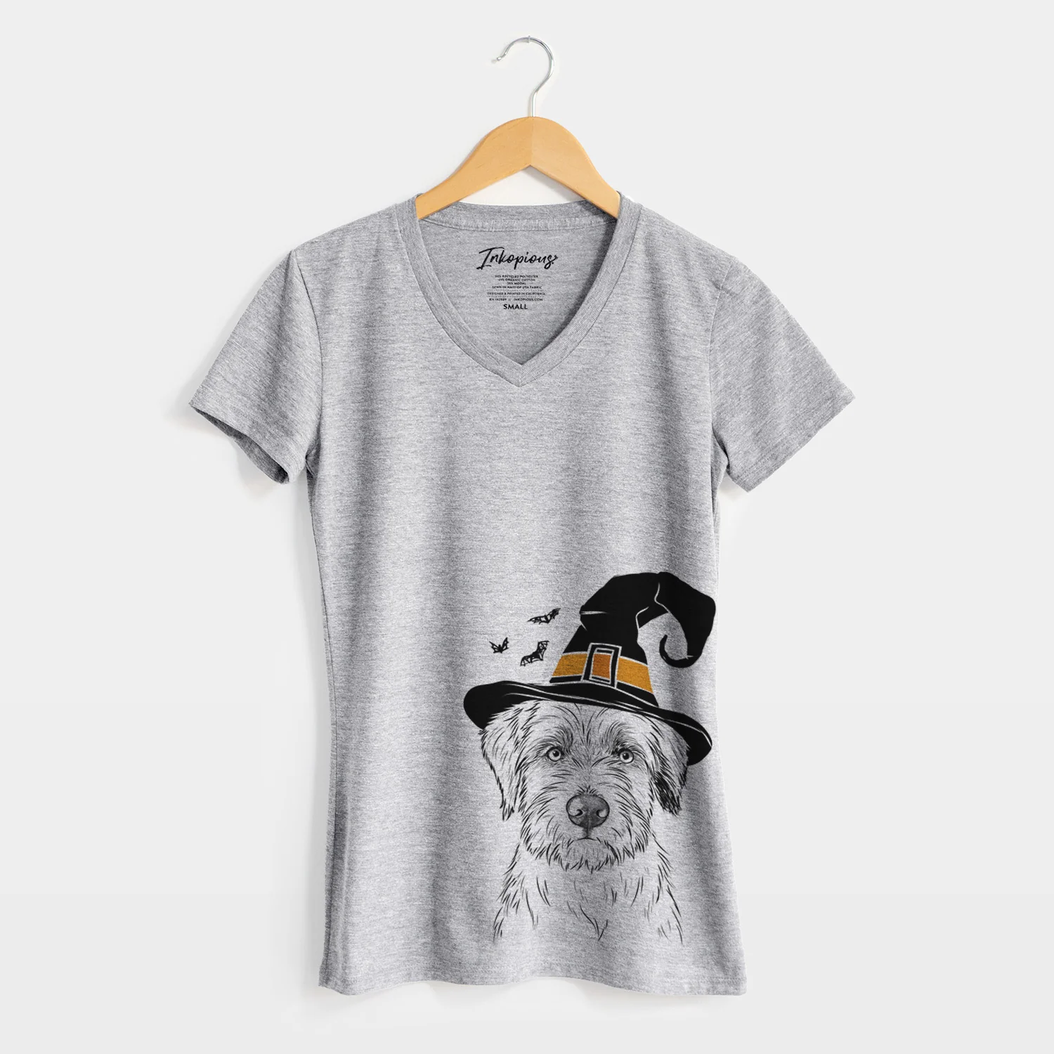 Witch Marek the Bernedoodle - Women's Perfect V-neck Shirt - Image 4