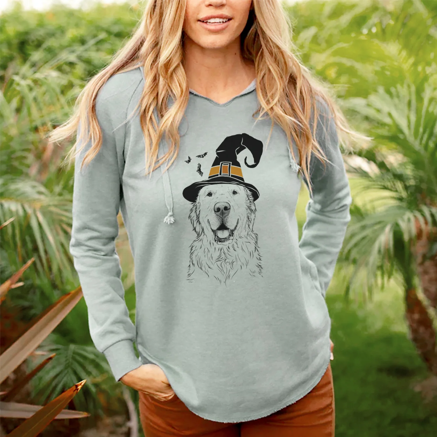 Witch Maximus the Golden Retriever - Cali Wave Hooded Sweatshirt - Image 3