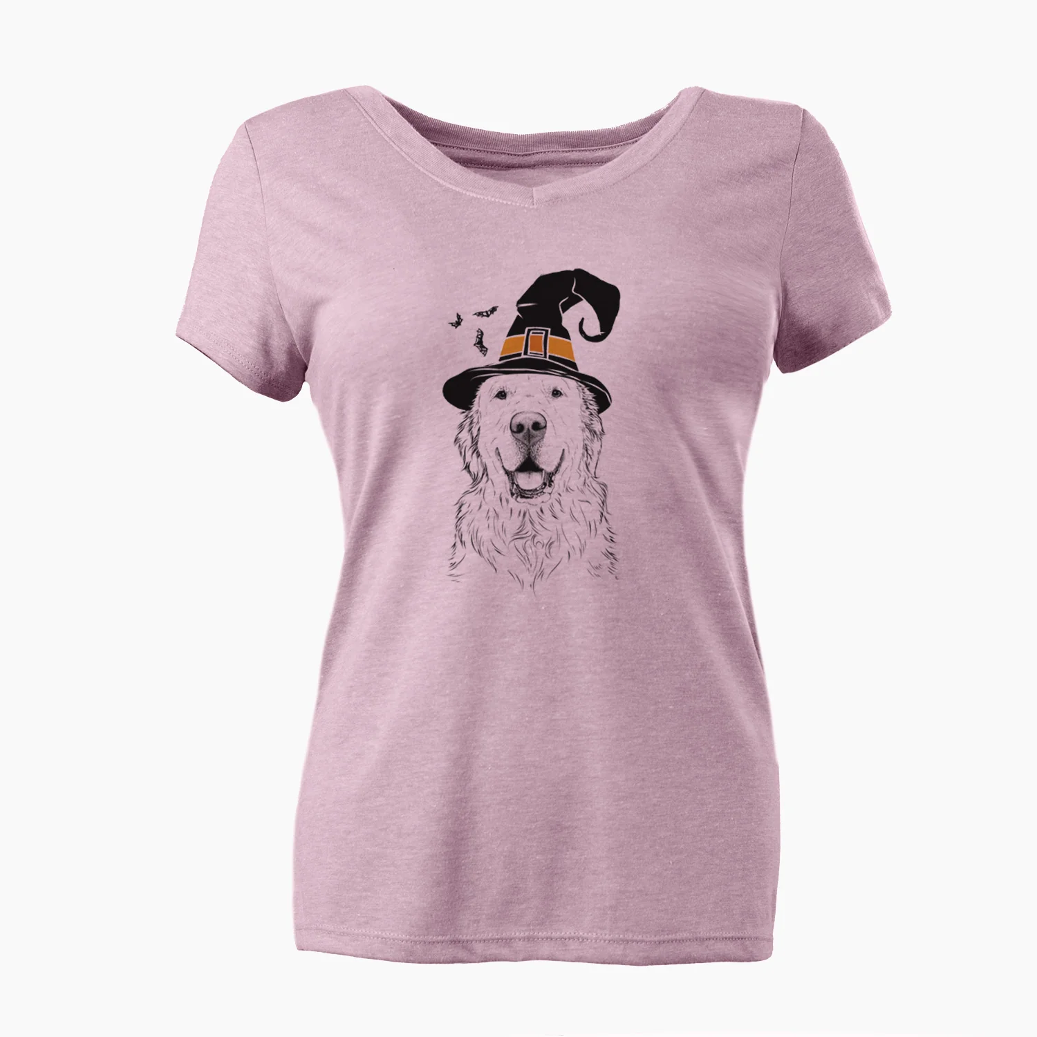 Witch Maximus the Golden Retriever - Women's Perfect V-neck Shirt - Image 6