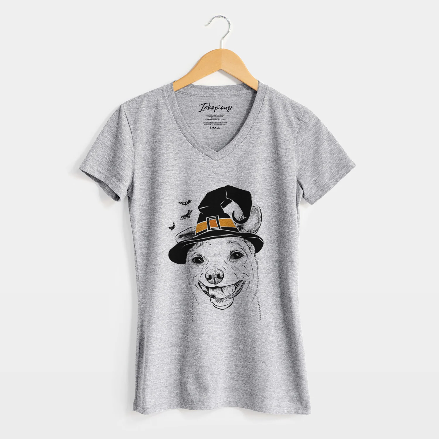 Witch Mortimer the Mixed Breed - Women's Perfect V-neck Shirt - Image 8