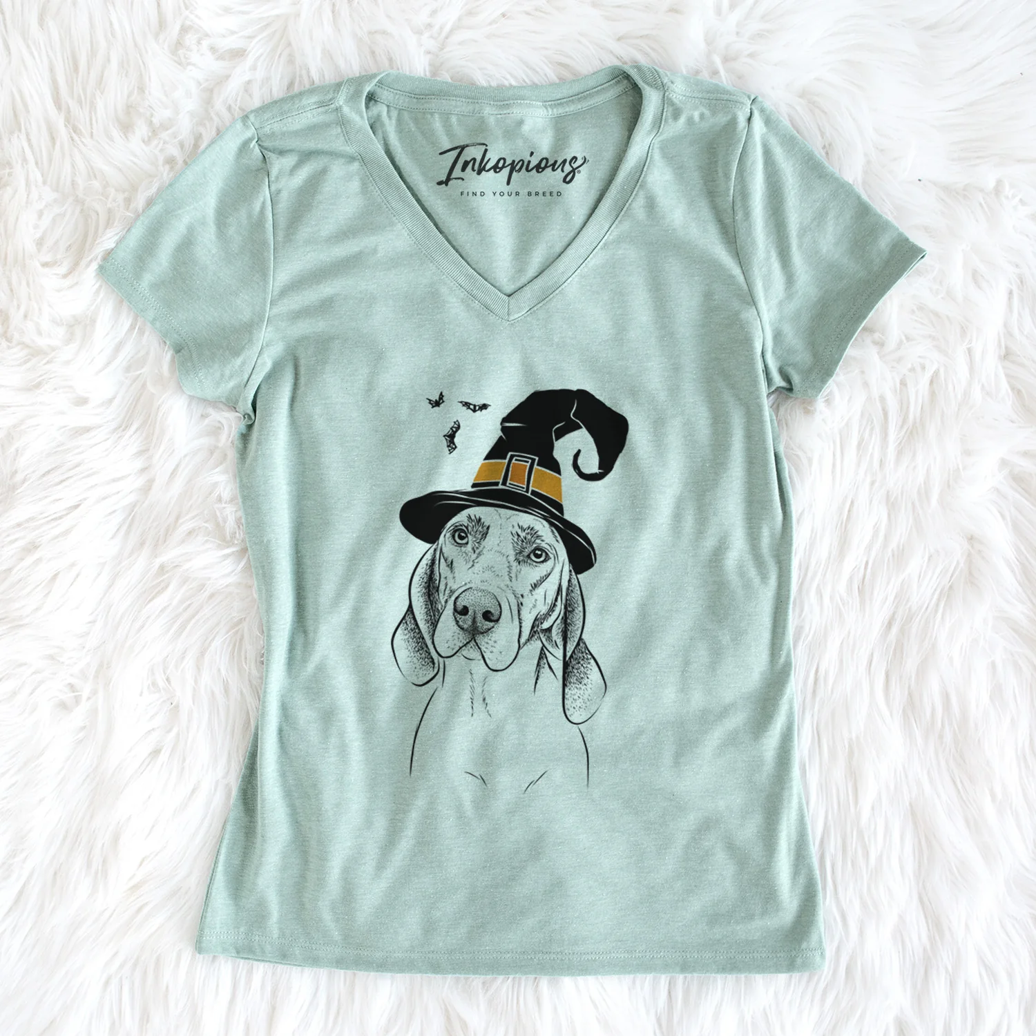 Witch Norman the Plott Hound - Women's Perfect V-neck Shirt - Image 5