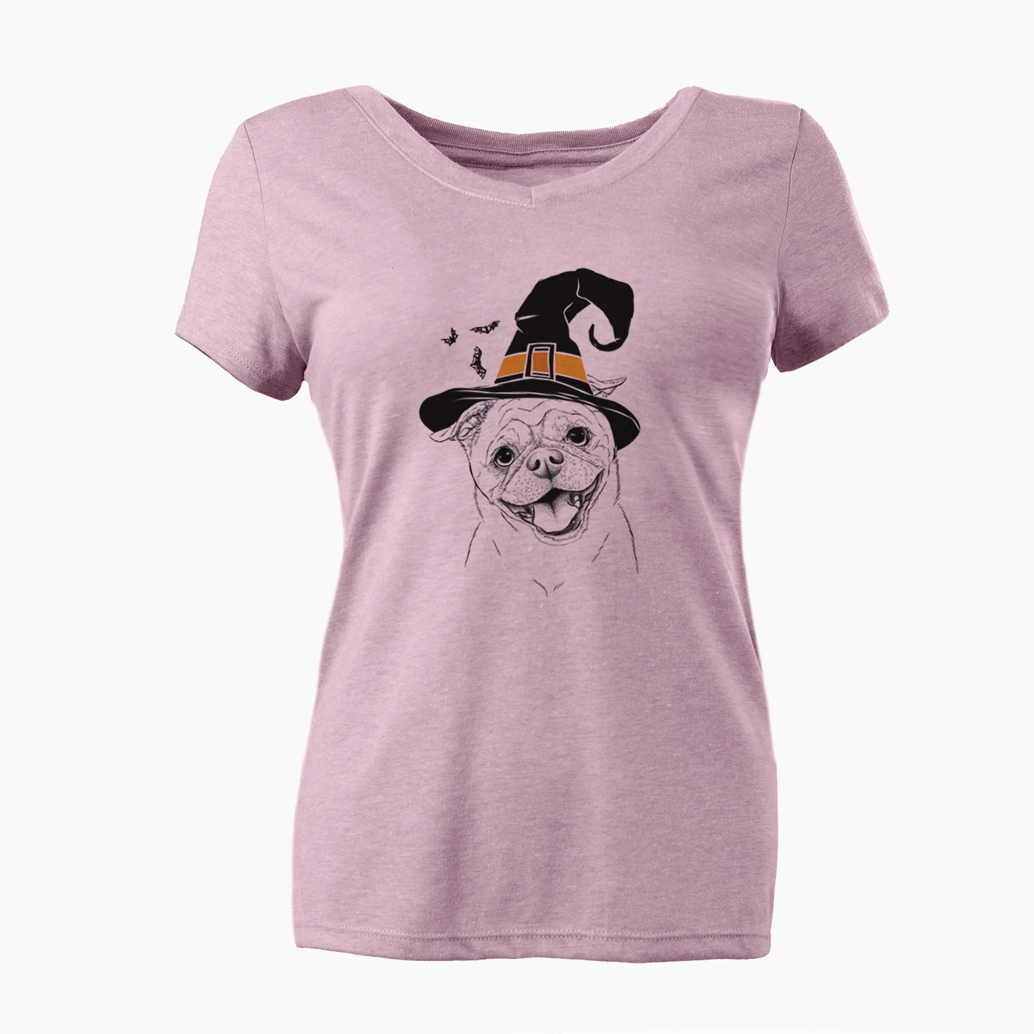 Witch Riley the Chug - Women's Perfect V-neck Shirt - Image 6