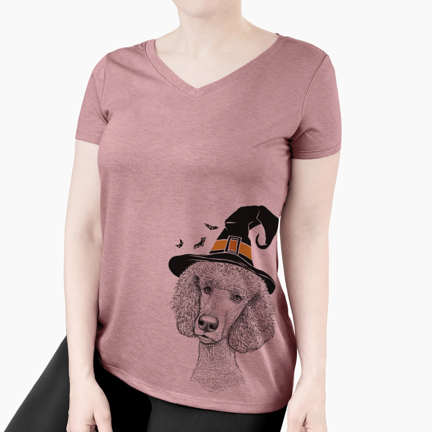 Witch Yuki the Poodle - Women's Perfect V-neck Shirt - Image 3