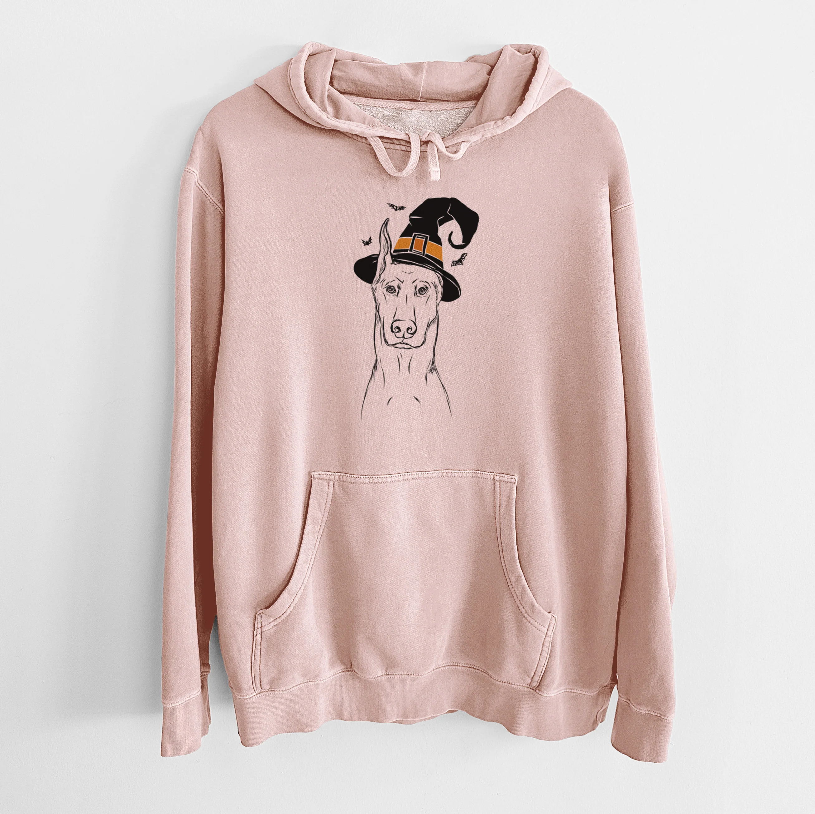 Witch Ace the Doberman Pinscher - Unisex Pigment Dyed Hoodie - Image 5