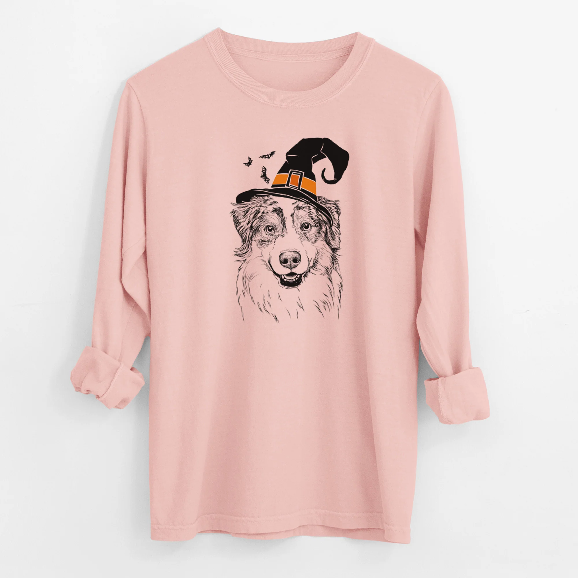 Witch Aonghus the Australian Shepherd - Men's Heavyweight 100% Cotton Long Sleeve - Image 12