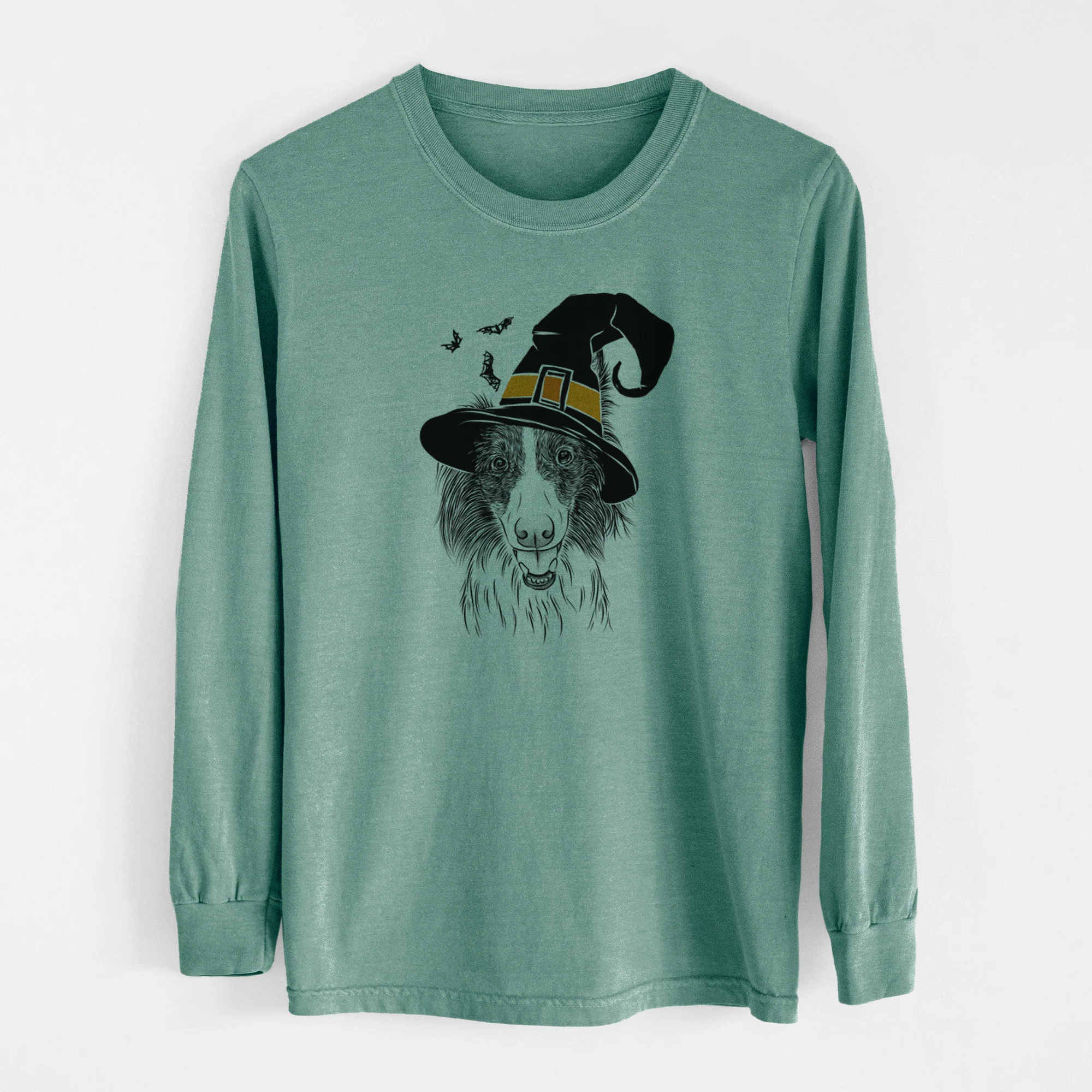Witch Archie the Silken Windhound - Men's Heavyweight 100% Cotton Long Sleeve - Image 13