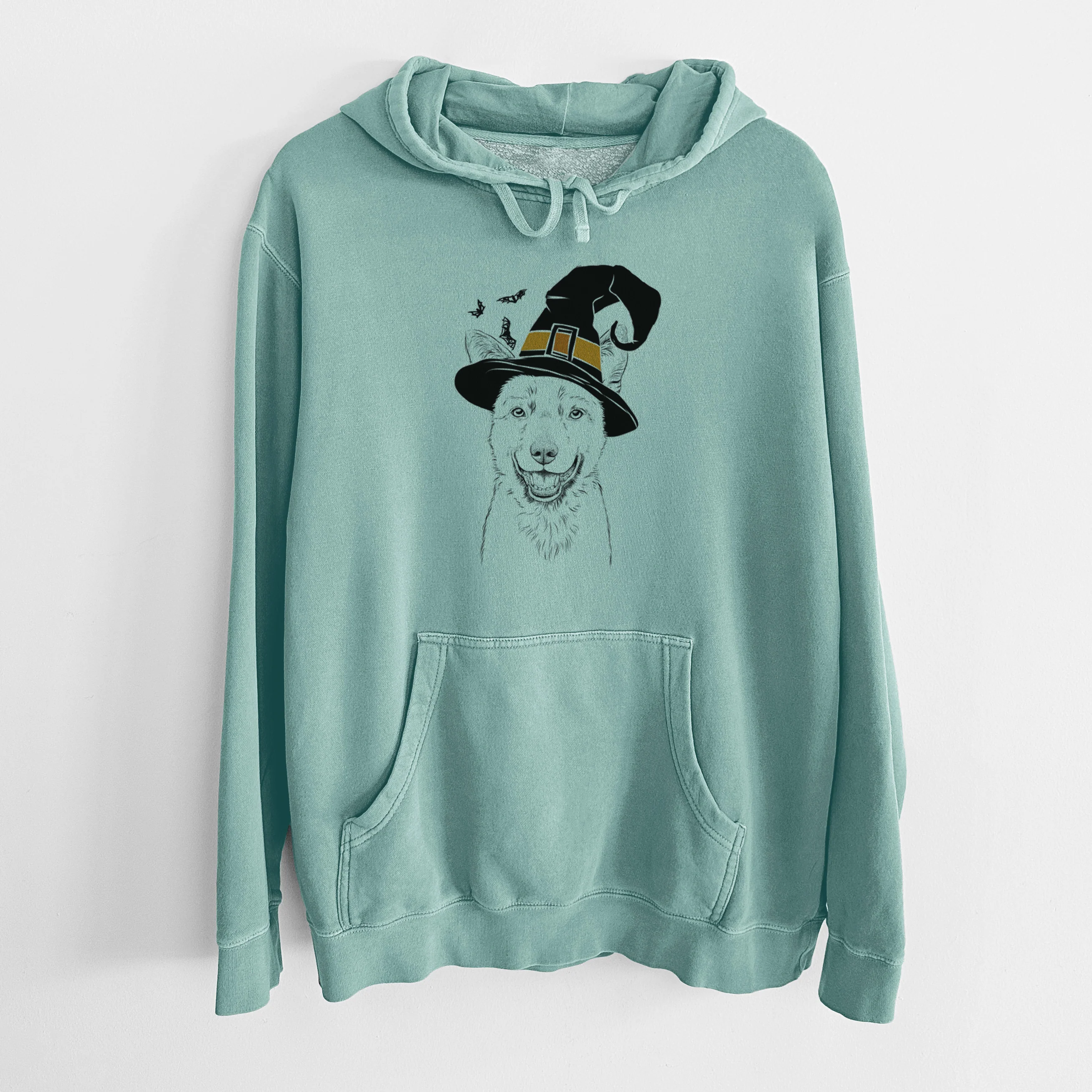 Witch Arden the Australian Kelpie - Unisex Pigment Dyed Hoodie - Image 8